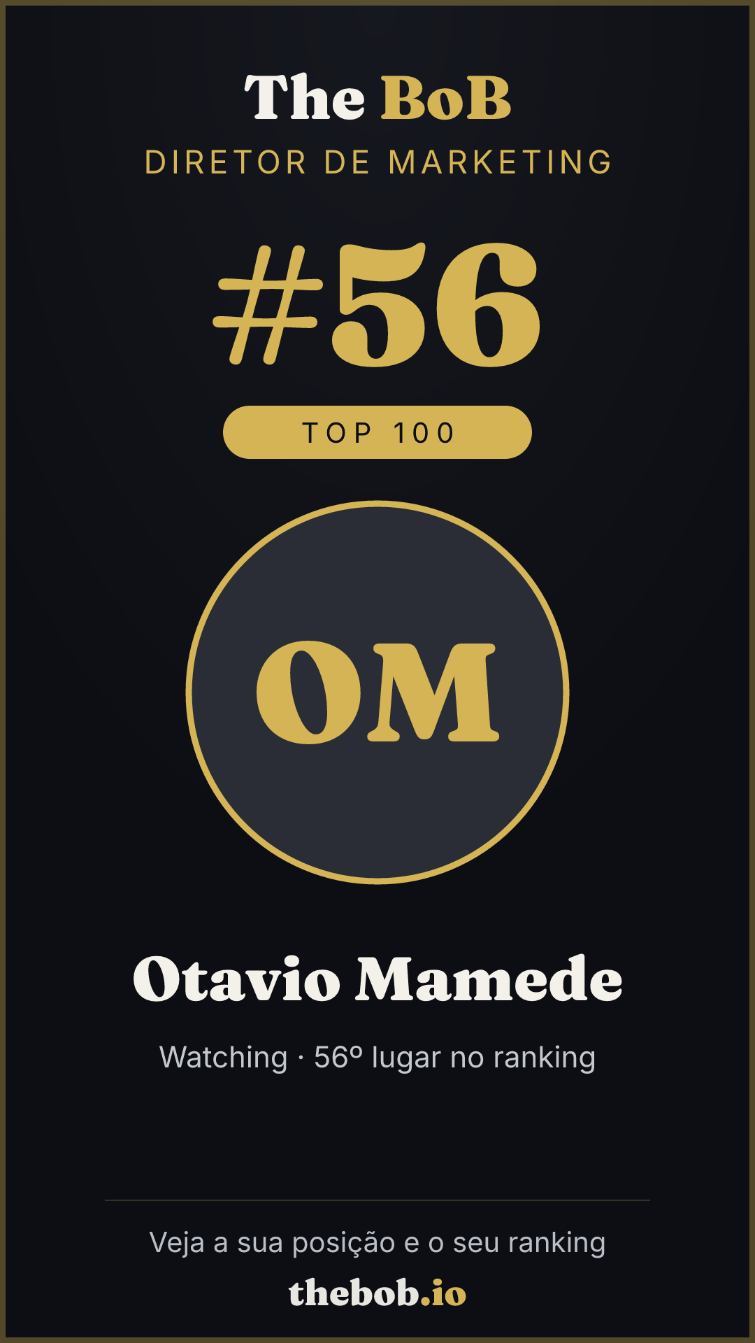 Selo The BoB · Otavio Mamede