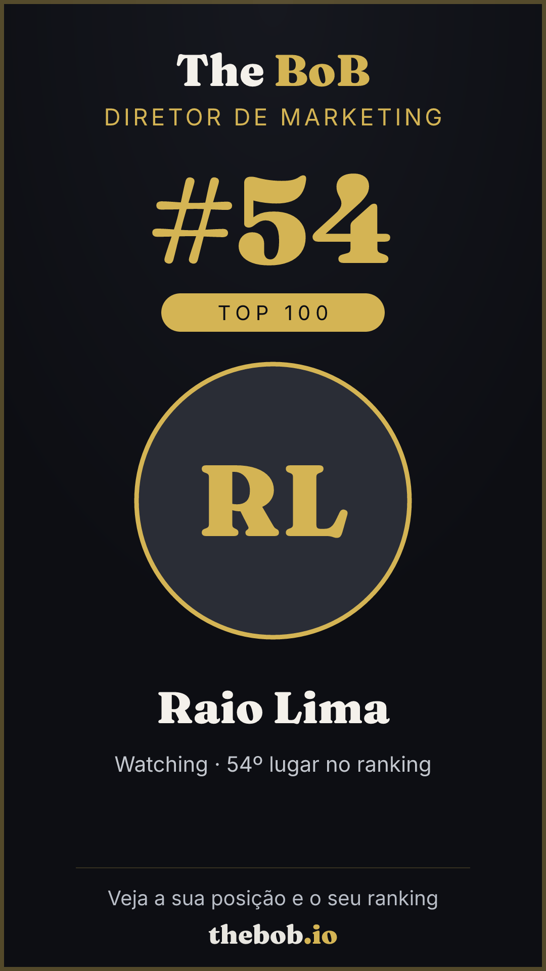 Selo The BoB · Raio Lima