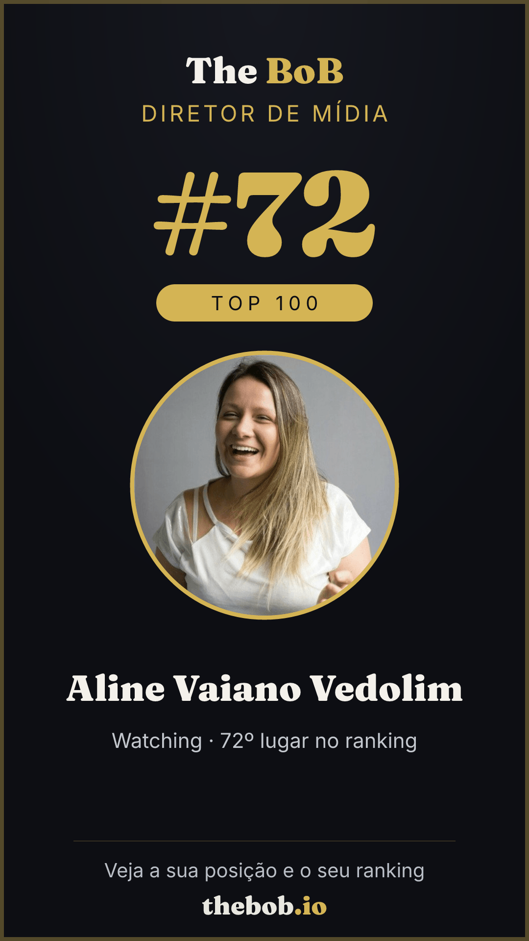 Selo The BoB · Aline Vaiano Vedolim
