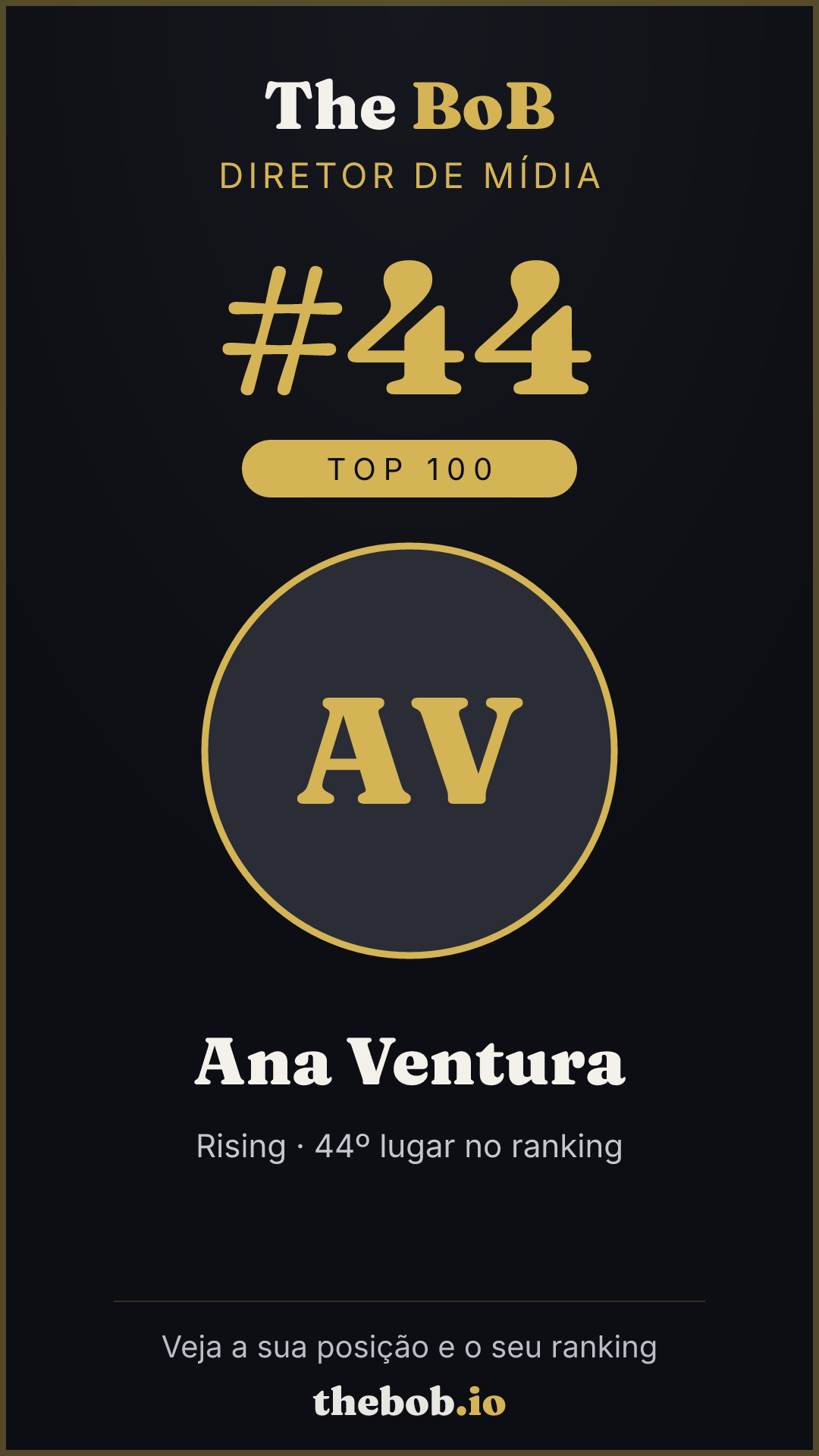 Selo The BoB · Ana Ventura