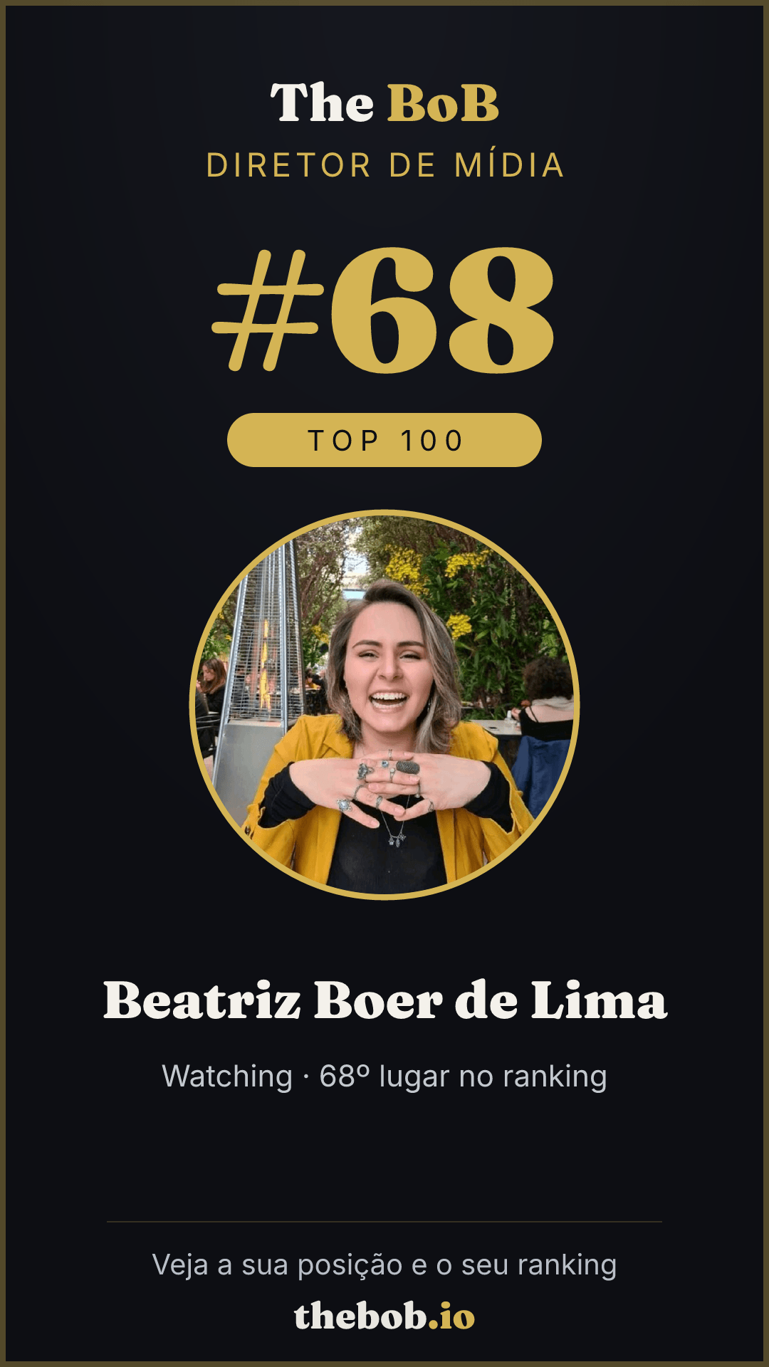 Selo The BoB · Beatriz Boer de Lima
