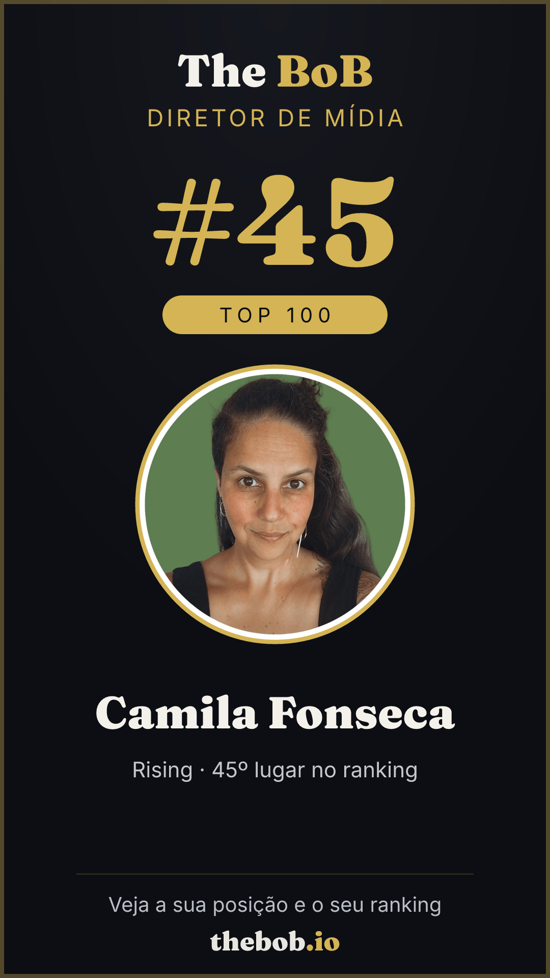 Selo The BoB · Camila Fonseca