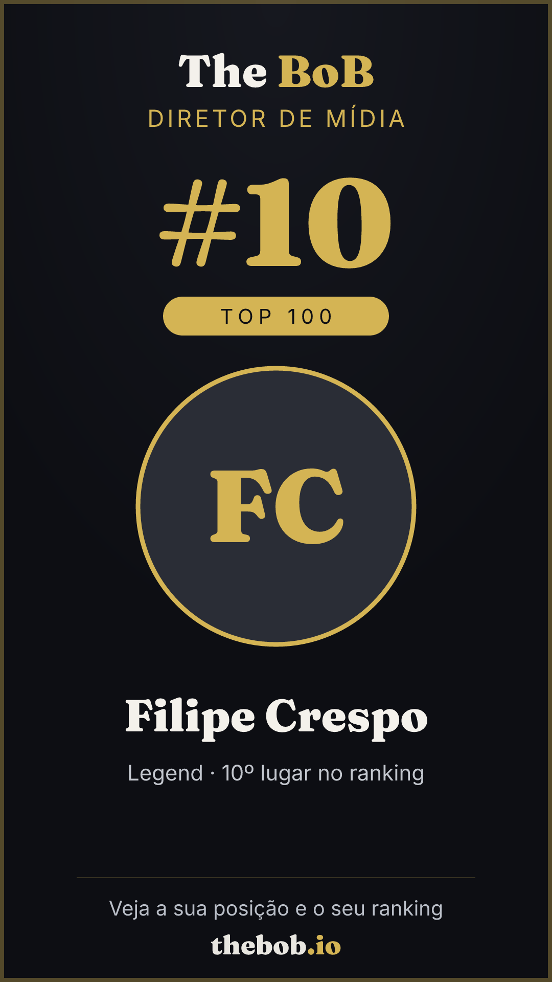 Selo The BoB · Filipe Crespo