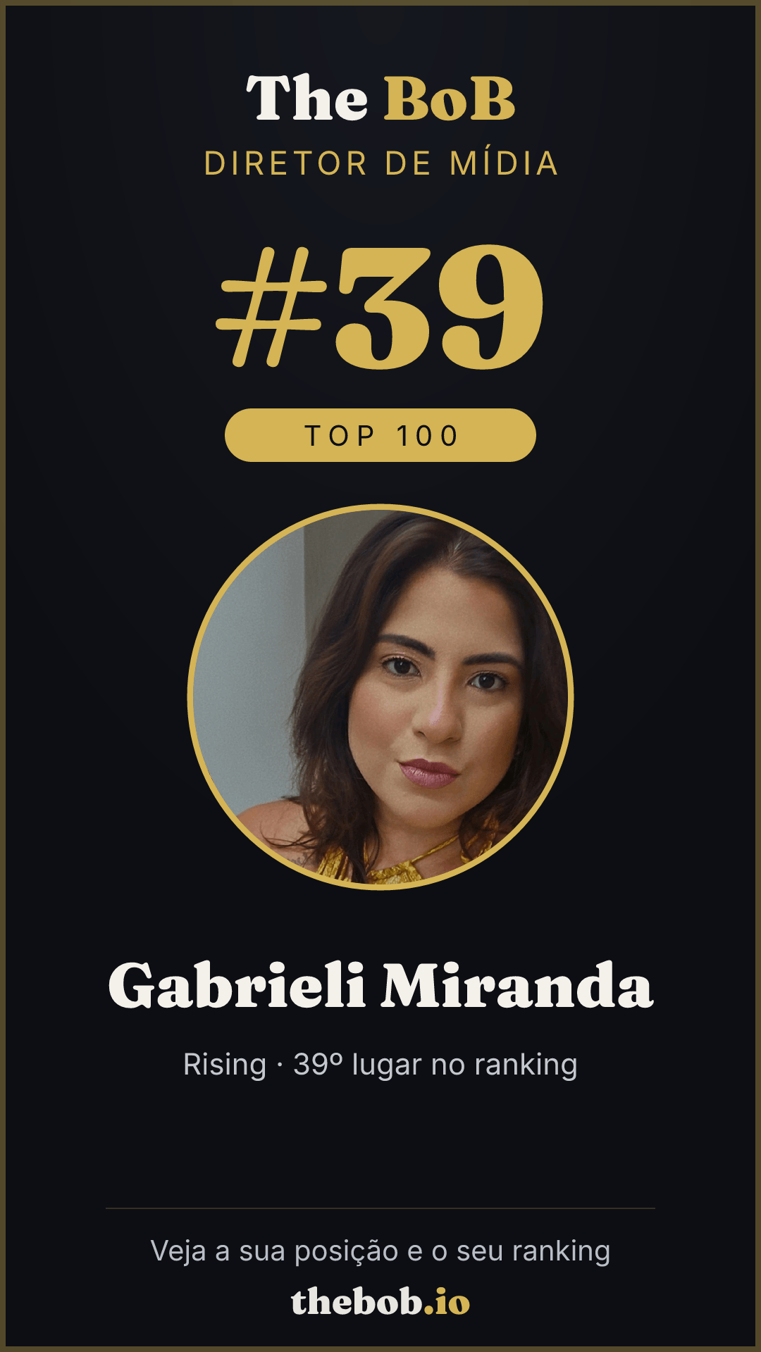 Selo The BoB · Gabrieli Miranda