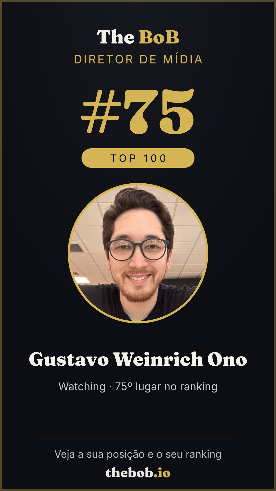 Selo The BoB · Gustavo Weinrich Ono