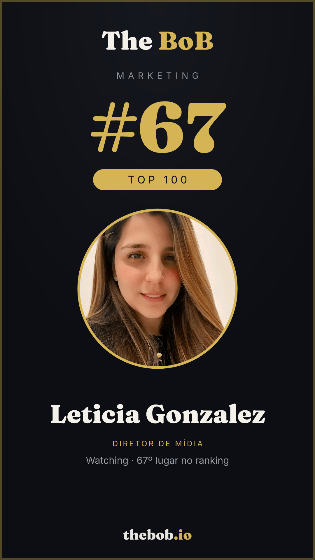 Selo The BoB · Leticia Gonzalez
