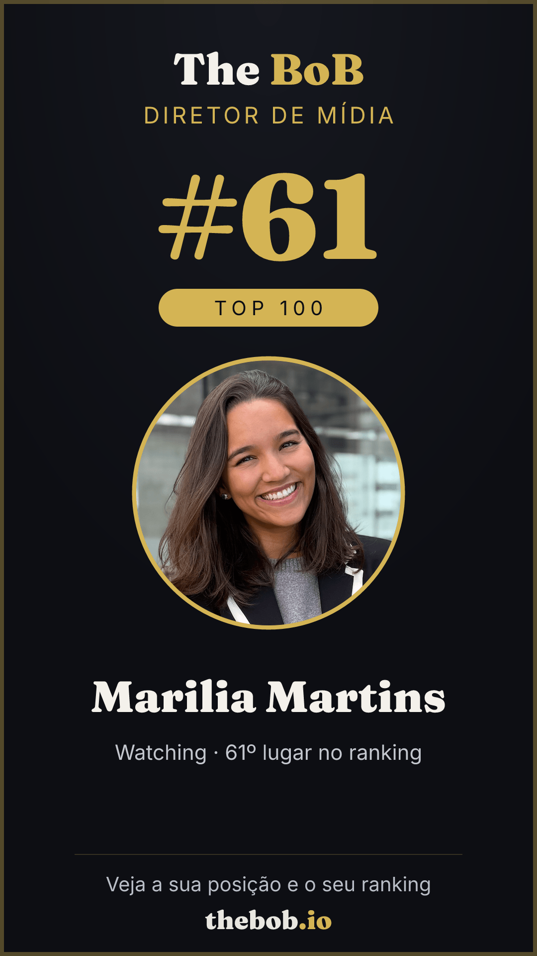 Selo The BoB · Marilia Martins