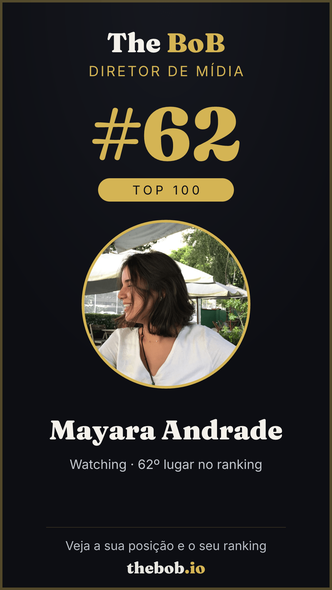Selo The BoB · Mayara Andrade