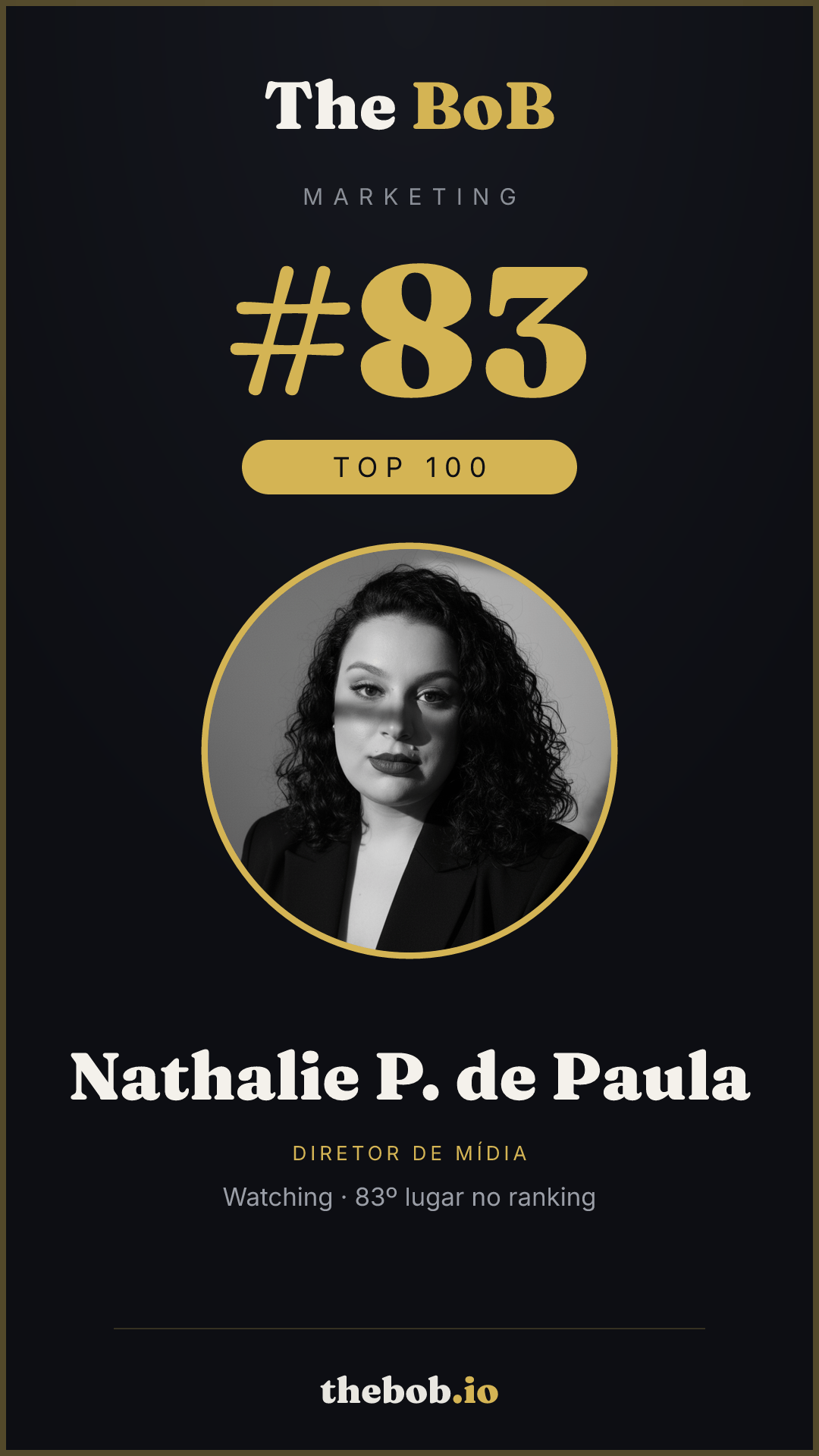 Selo The BoB · Nathalie P. de Paula