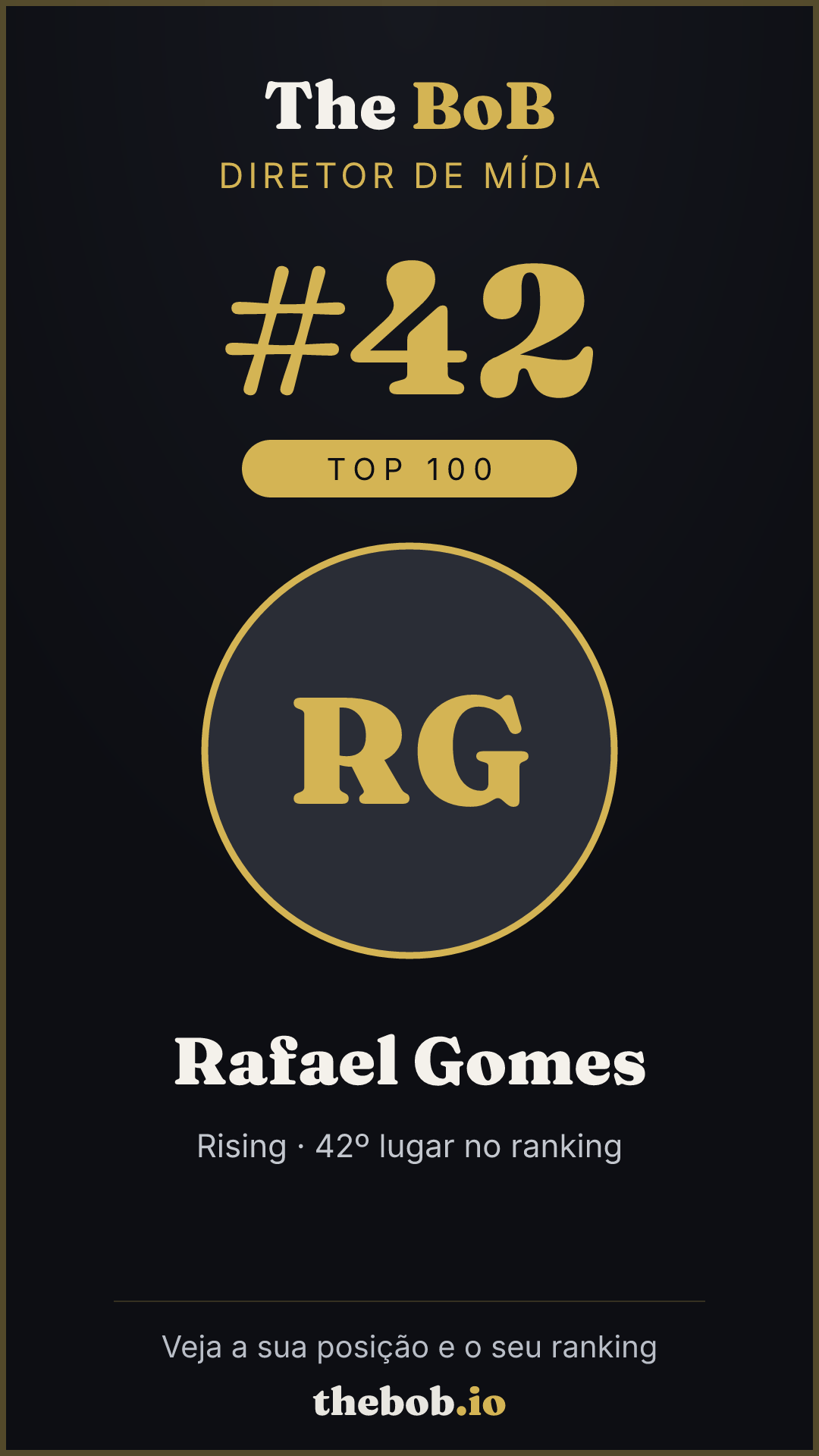 Selo The BoB · Rafael Gomes
