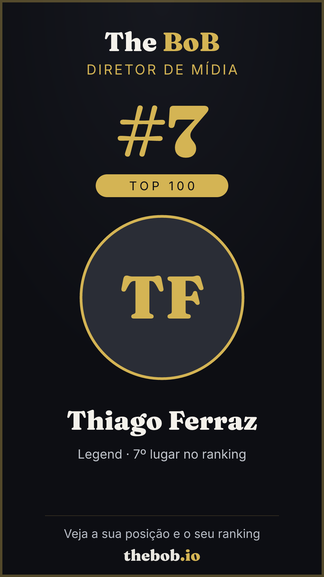 Selo The BoB · Thiago Ferraz
