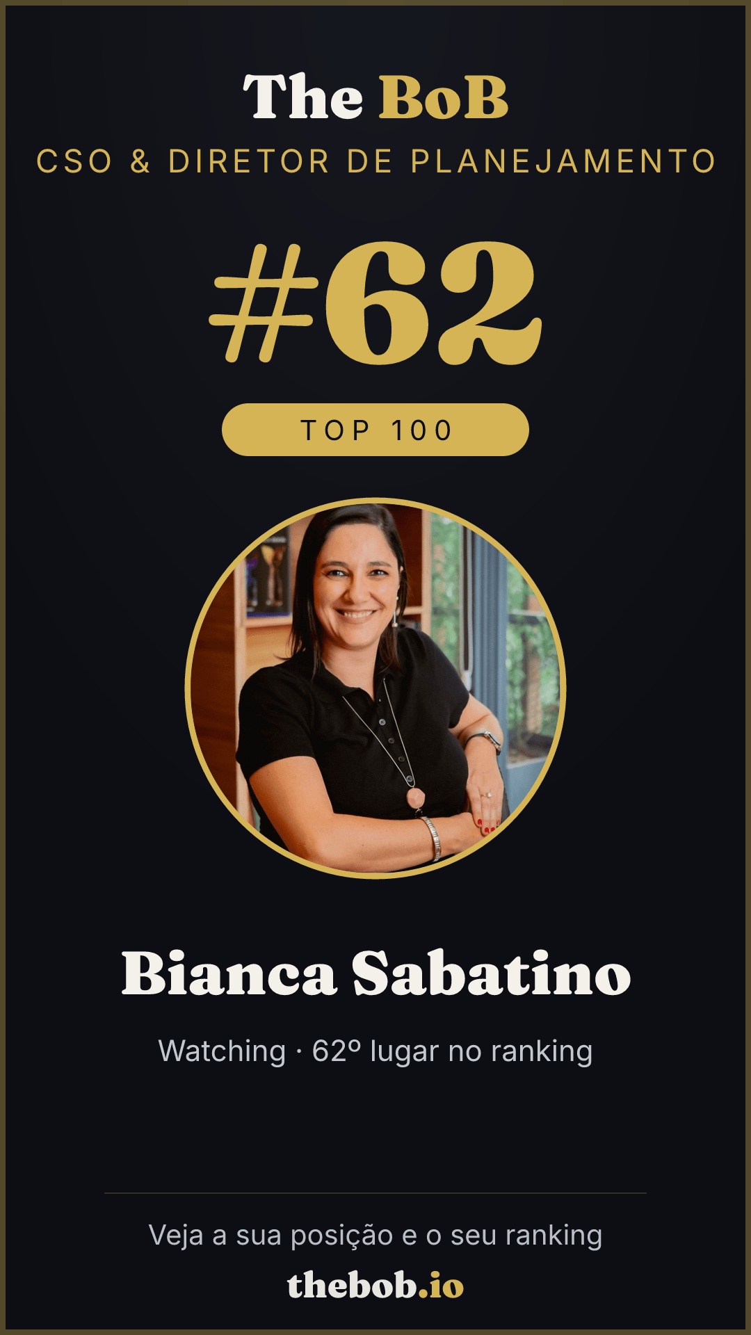 Selo The BoB · Bianca Sabatino