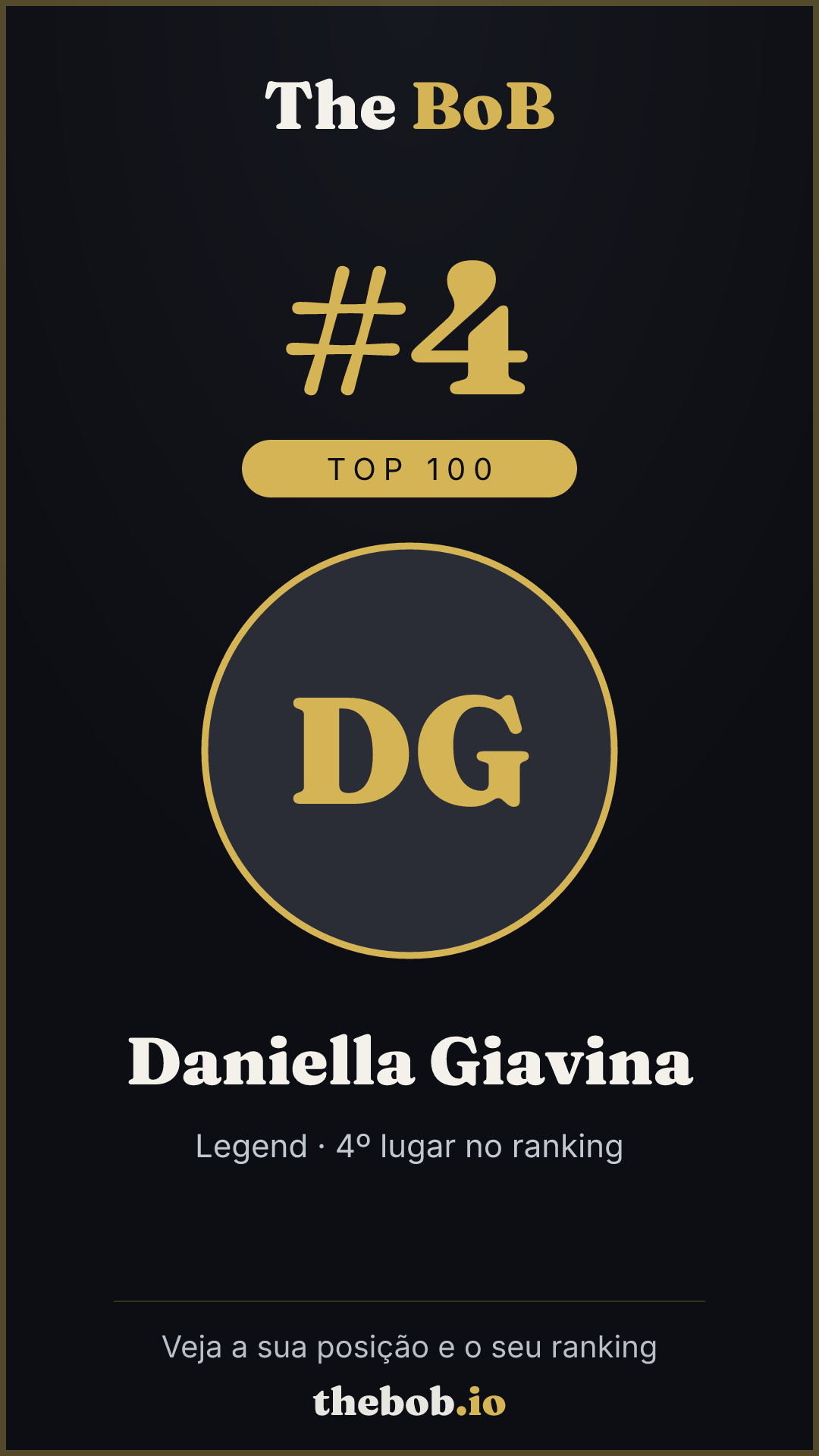 Selo The BoB · Daniella Giavina