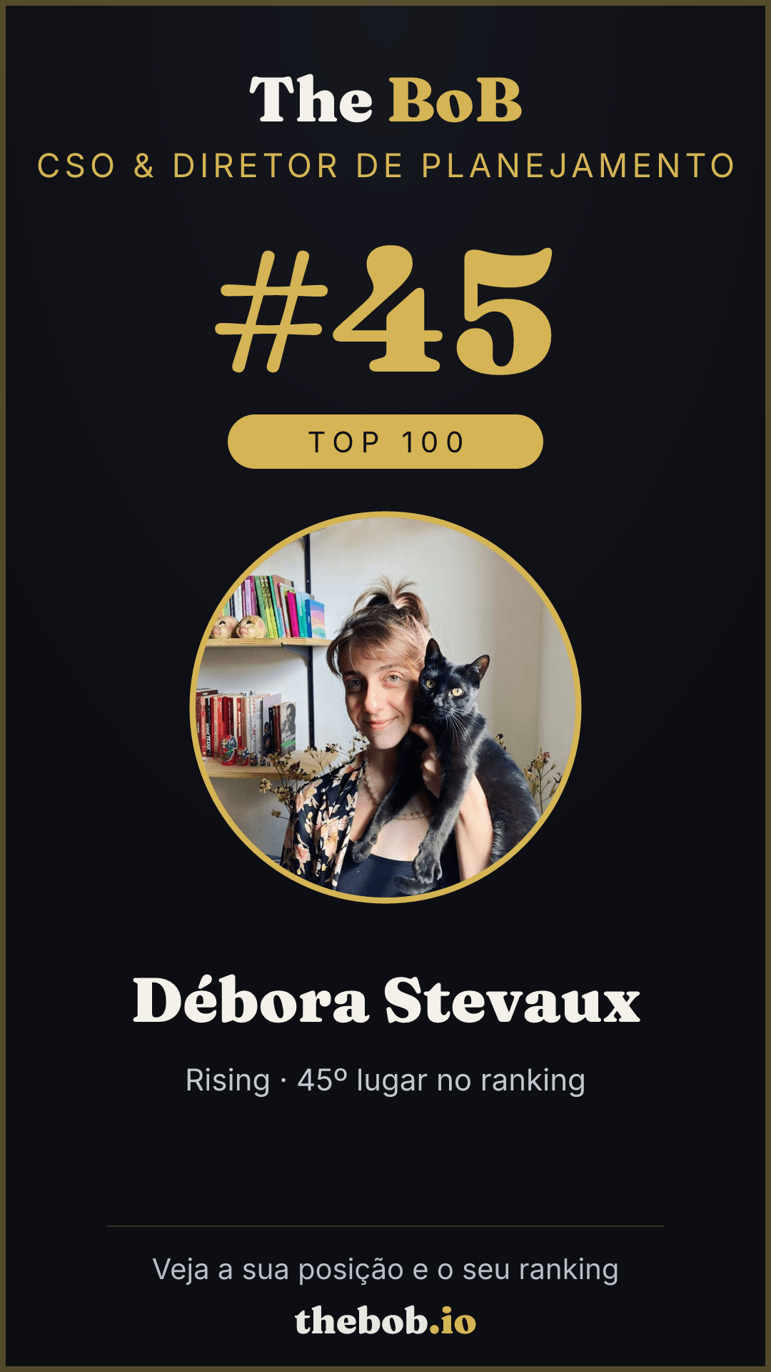 Selo The BoB · Débora Stevaux