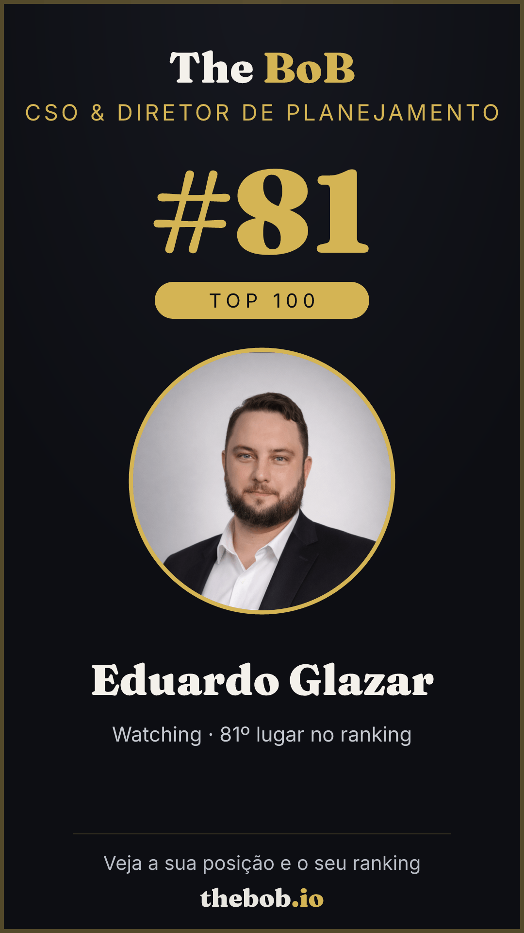 Selo The BoB · Eduardo Glazar