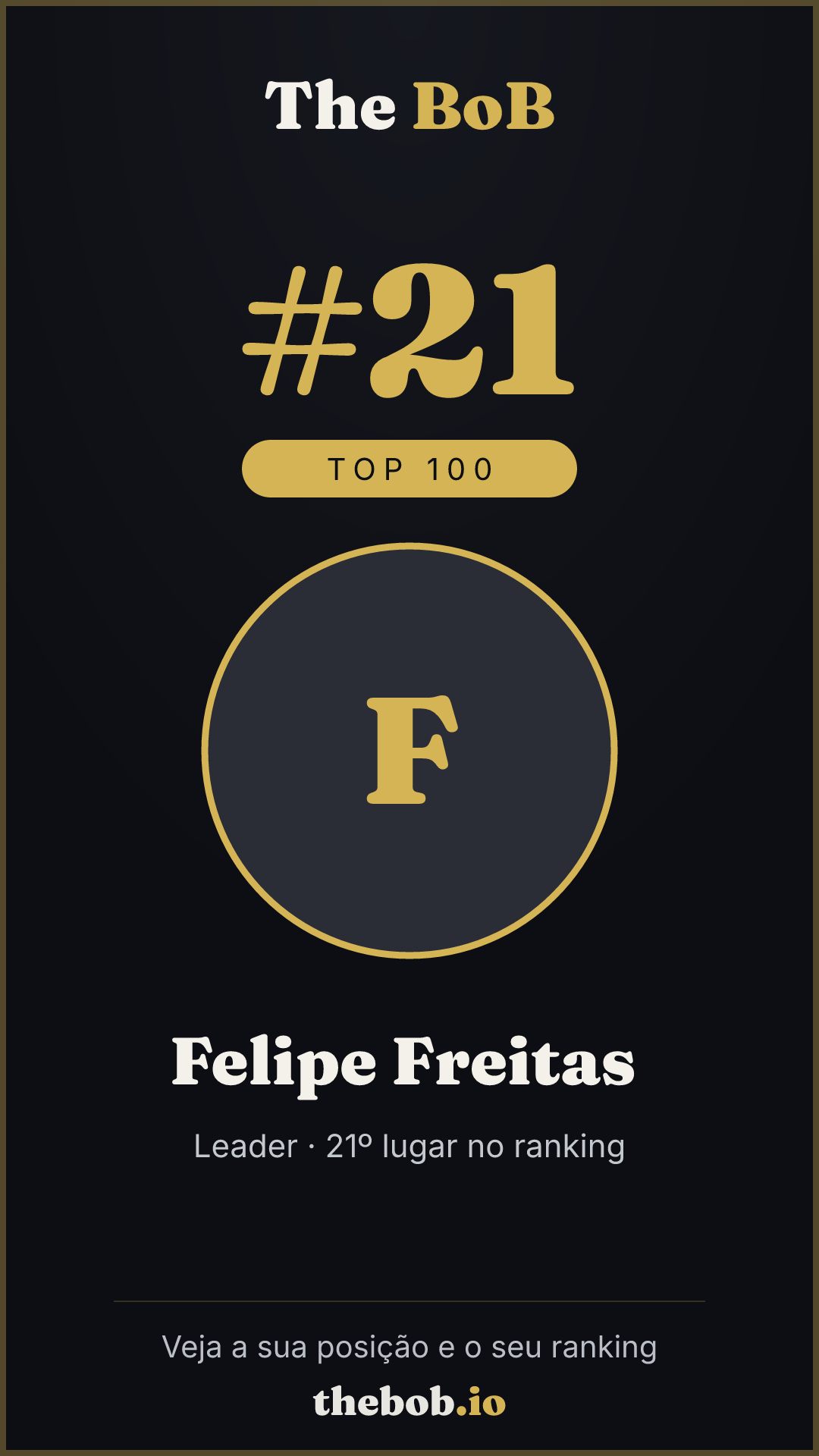 Selo The BoB · Felipe Freitas ️‍