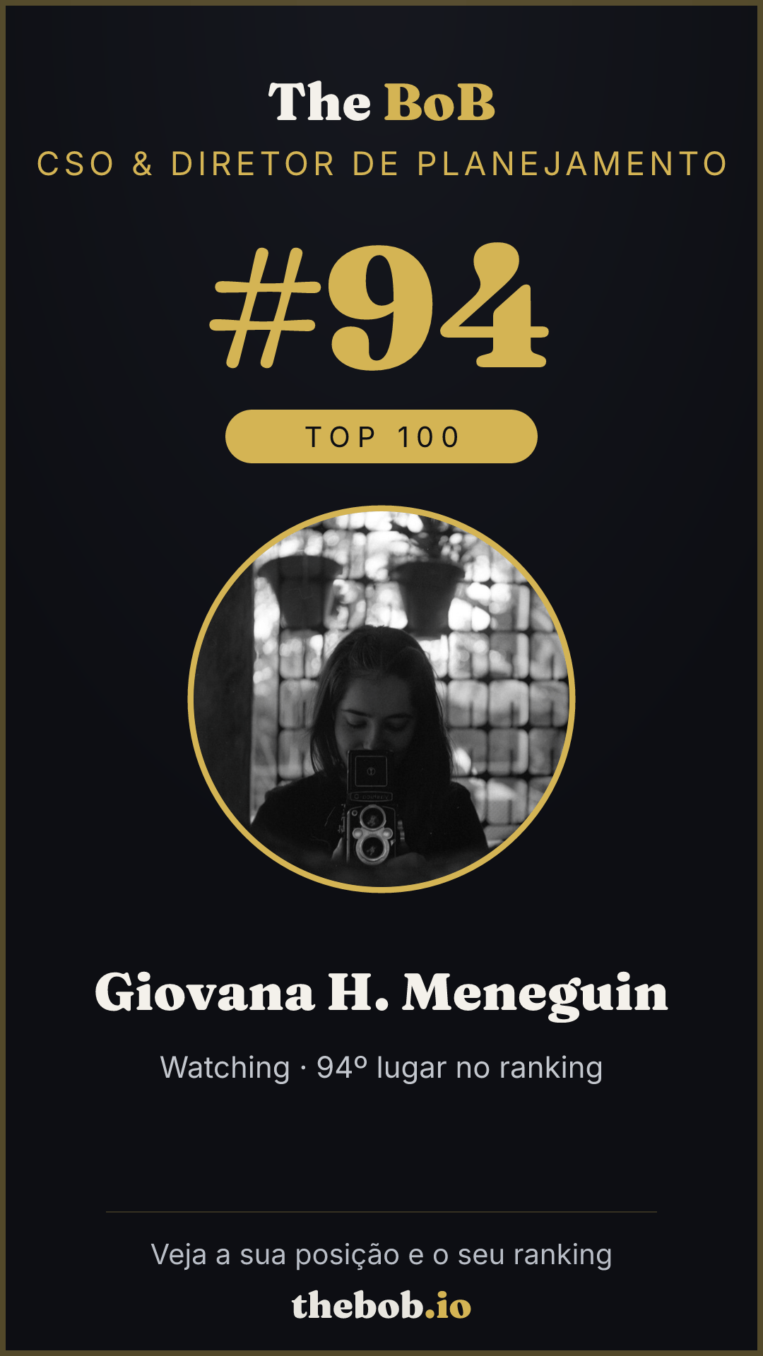 Selo The BoB · Giovana H. Meneguin