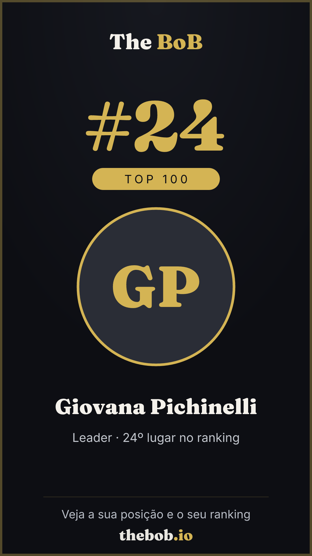 Selo The BoB · Giovana Pichinelli