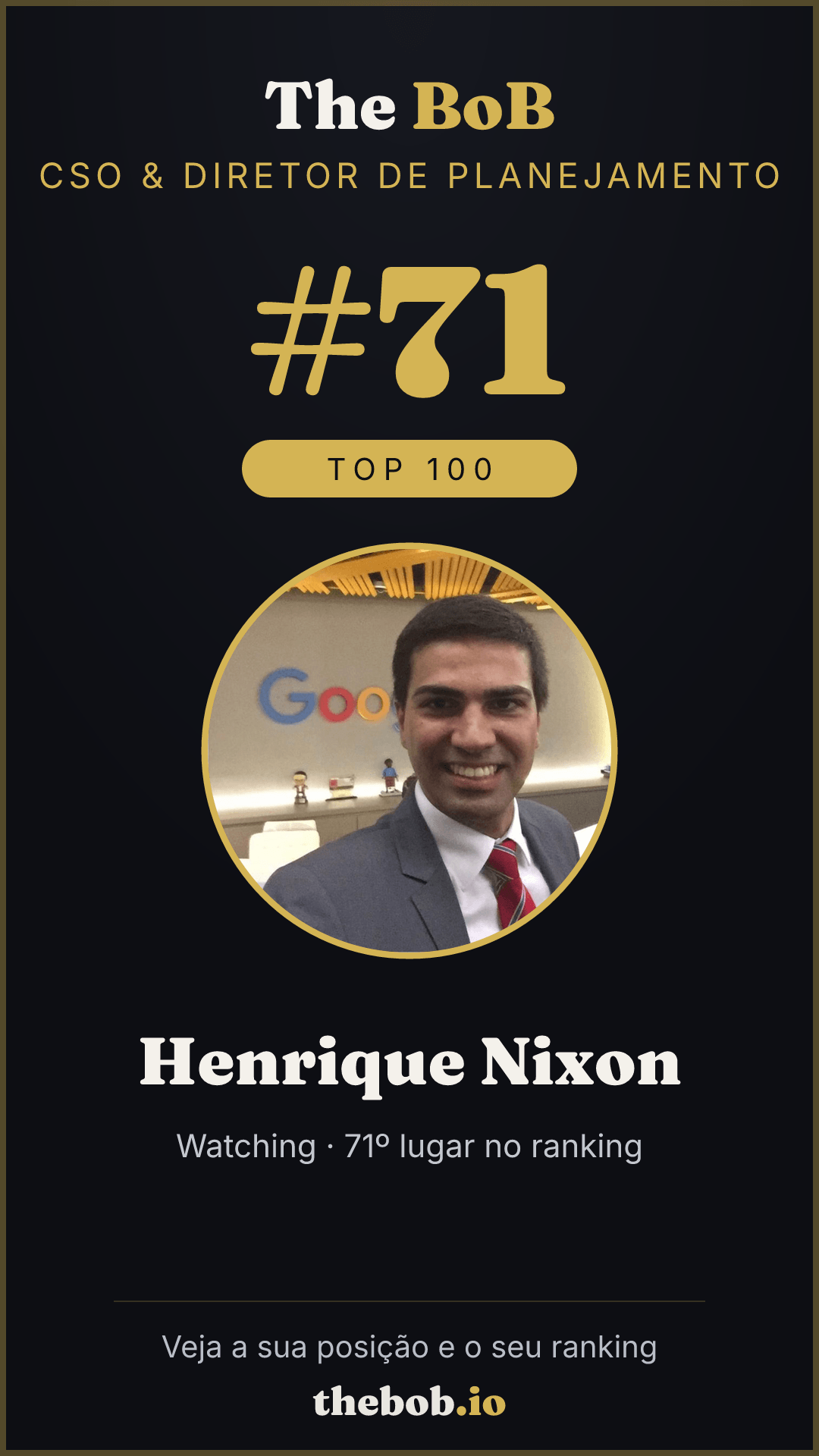 Selo The BoB · Henrique Nixon