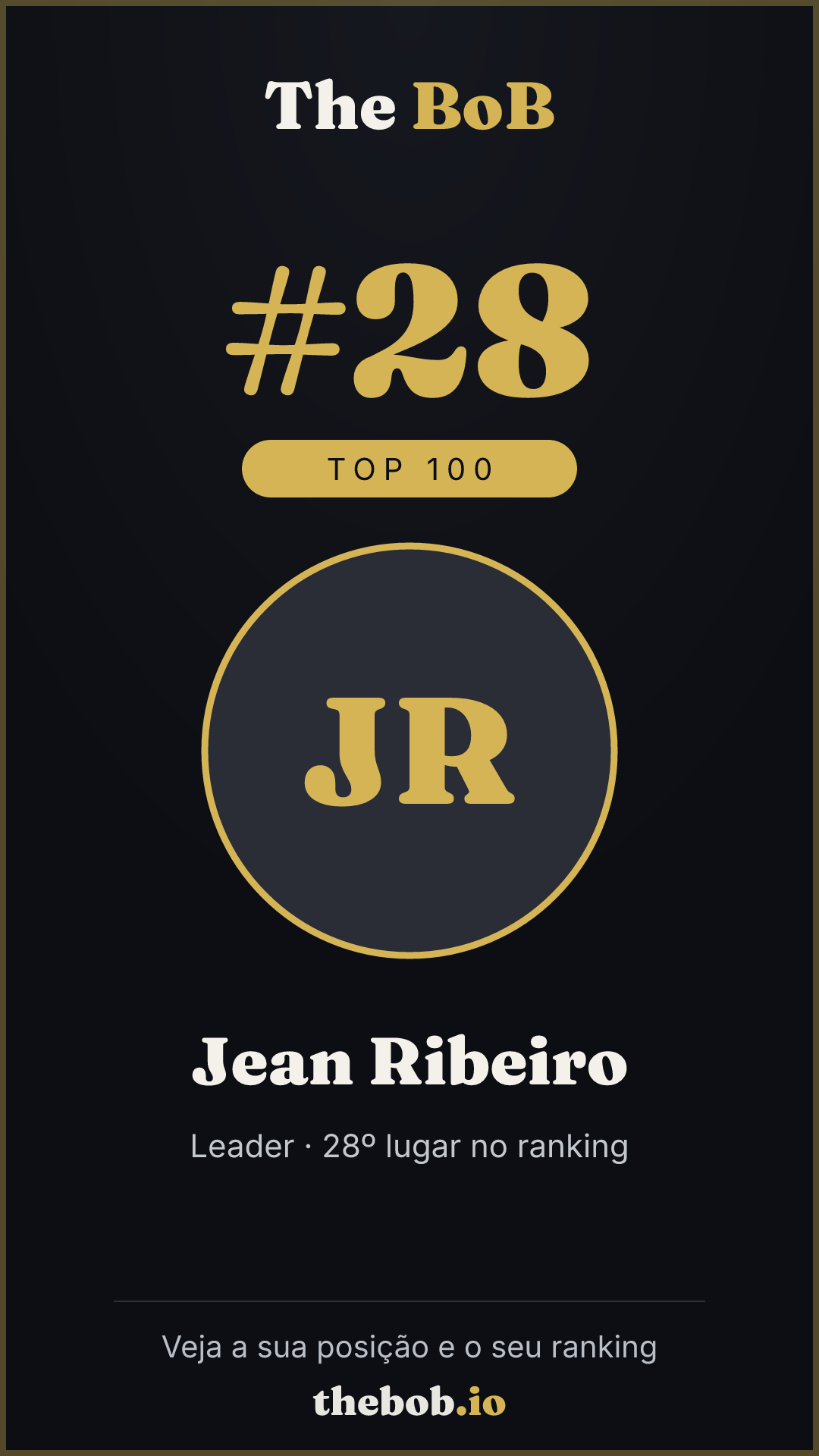 Selo The BoB · Jean Ribeiro