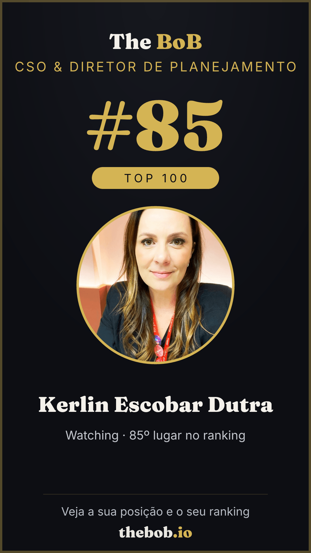 Selo The BoB · Kerlin Escobar Dutra