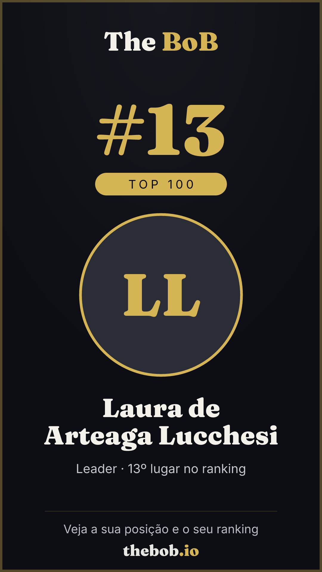 Selo The BoB · Laura de Arteaga Lucchesi