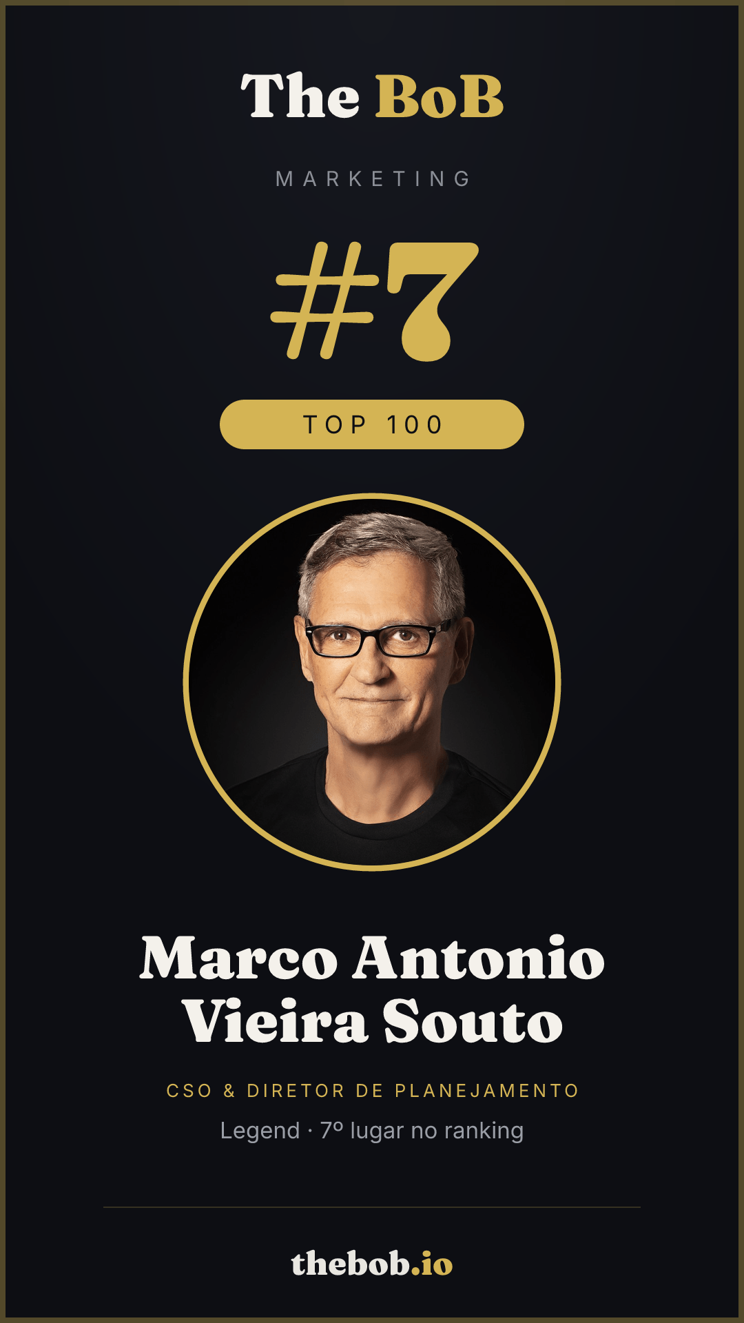 Selo The BoB · Marco Antonio Vieira Souto