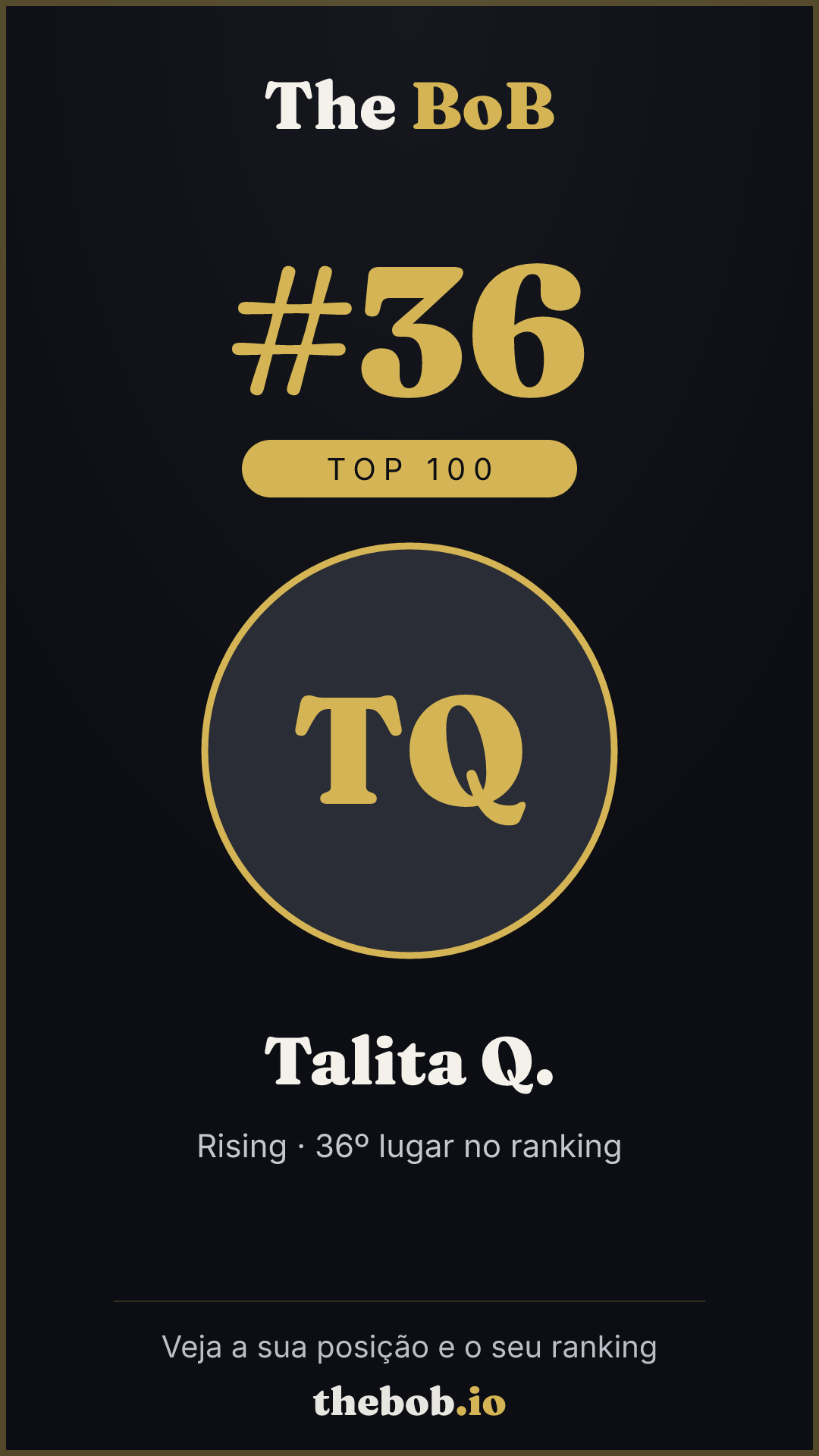 Selo The BoB · Talita Q.
