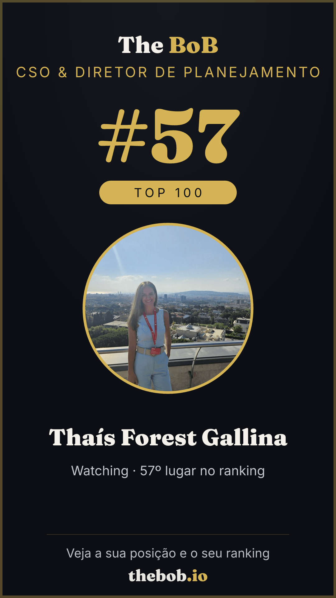 Selo The BoB · Thaís Forest Gallina