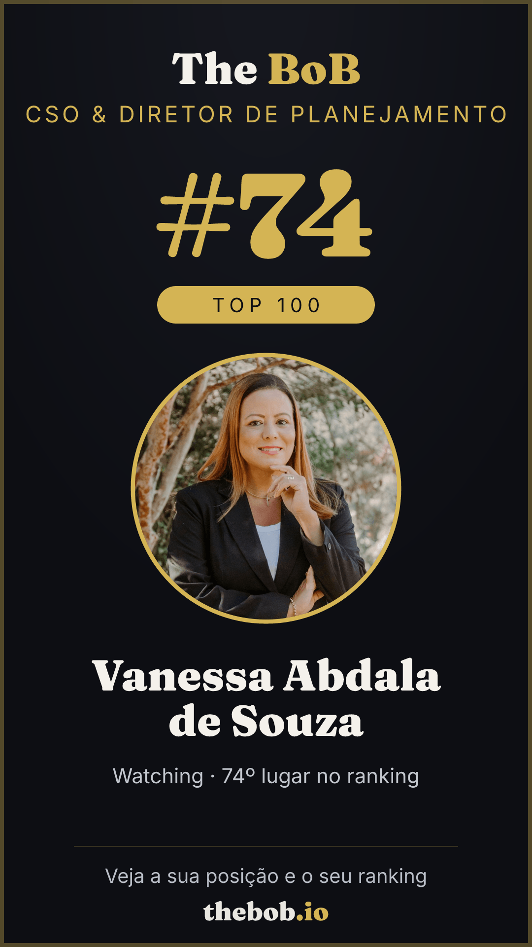 Selo The BoB · Vanessa Abdala de Souza