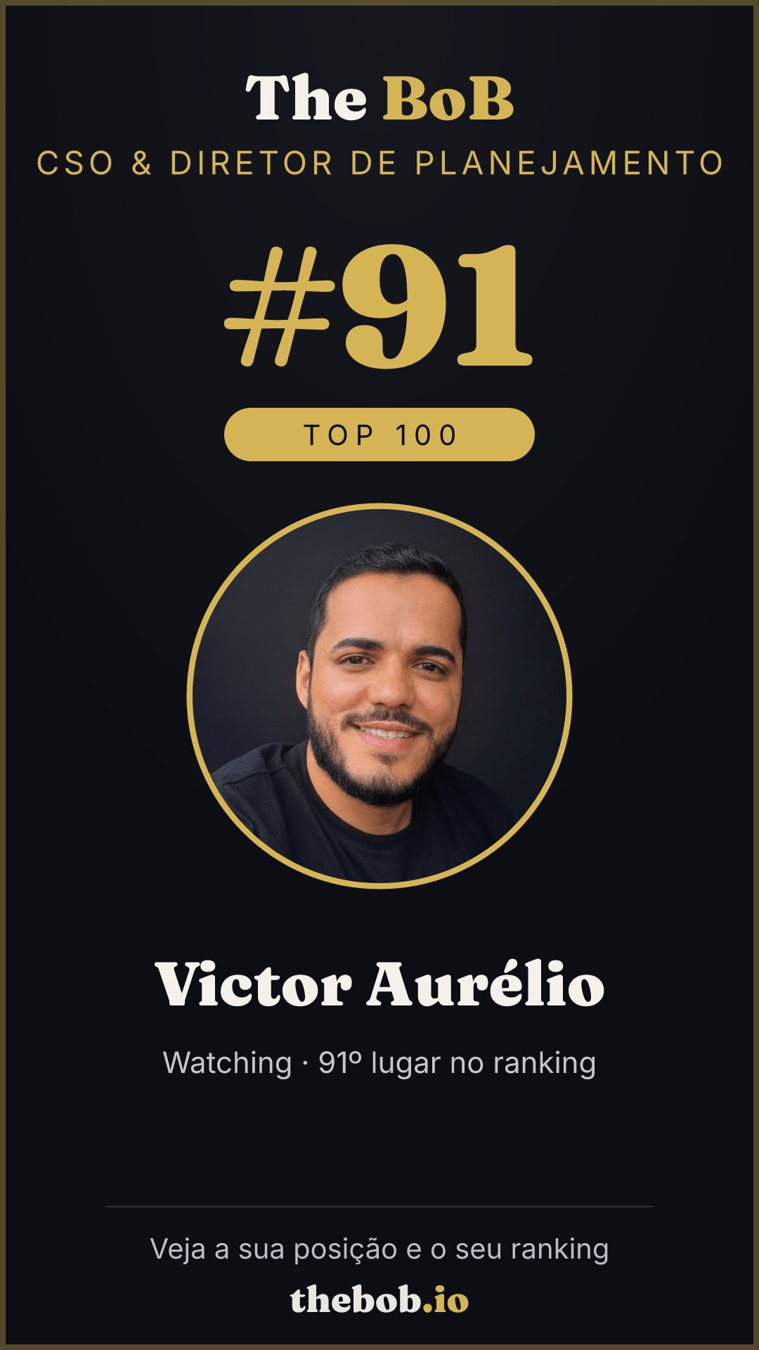 Selo The BoB · Victor Aurélio