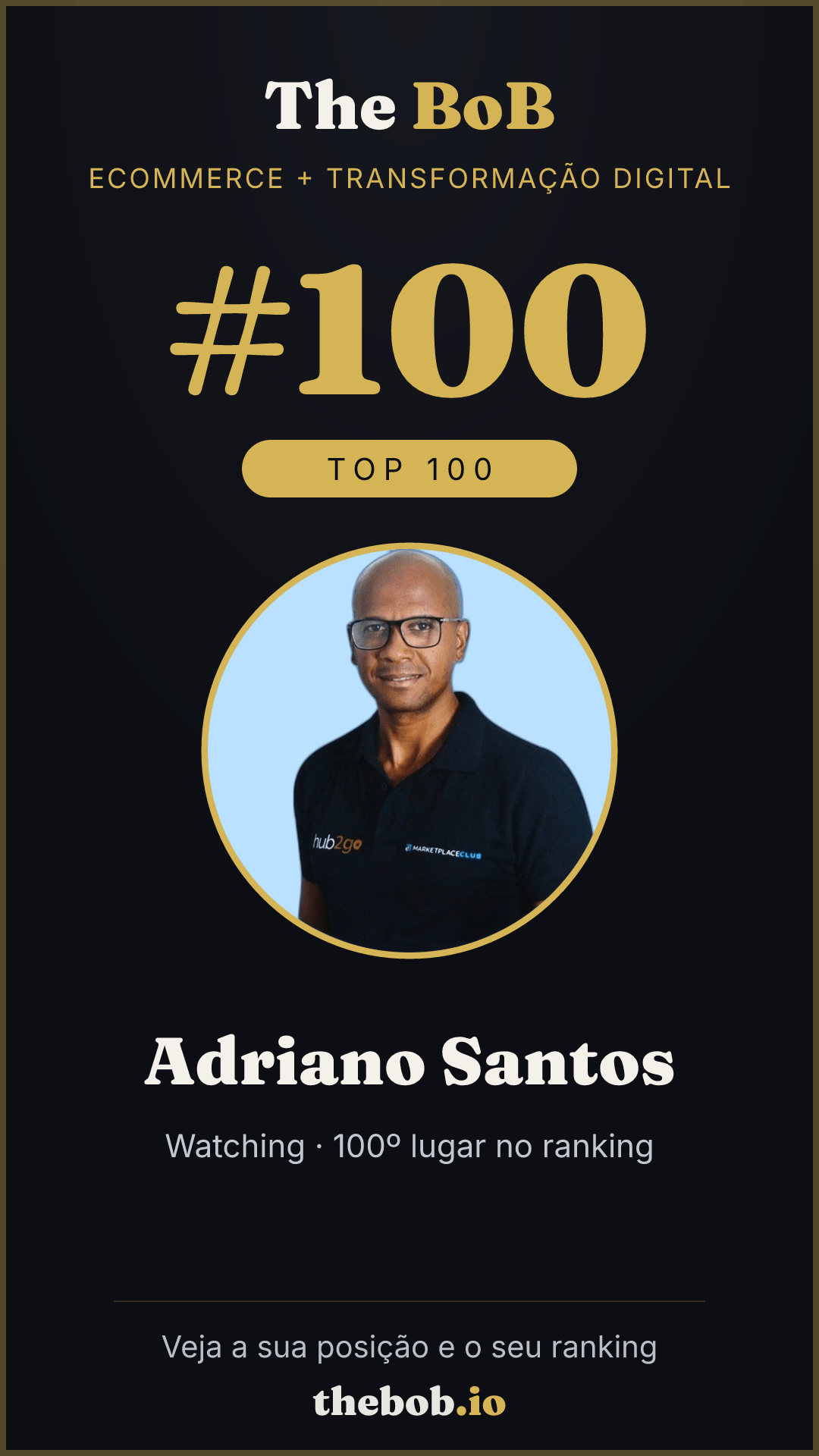 Selo The BoB · Adriano Santos