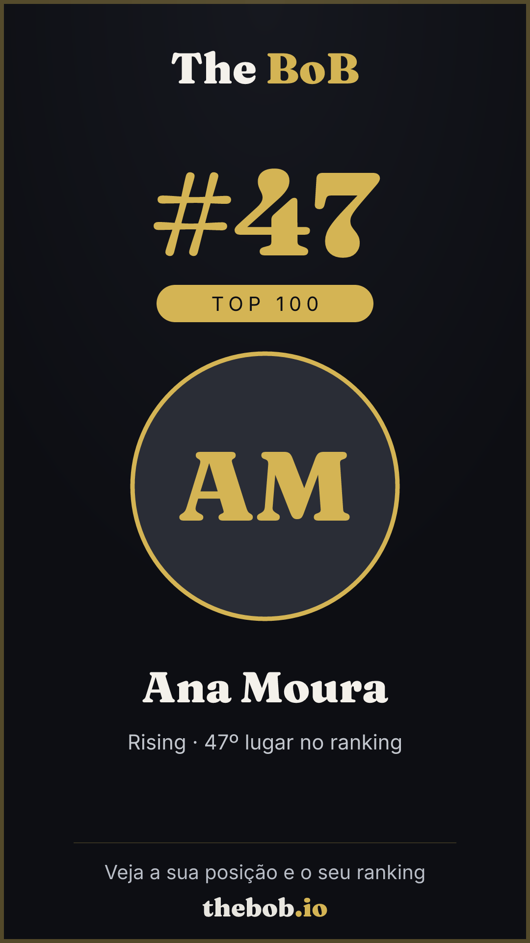 Selo The BoB · Ana Moura