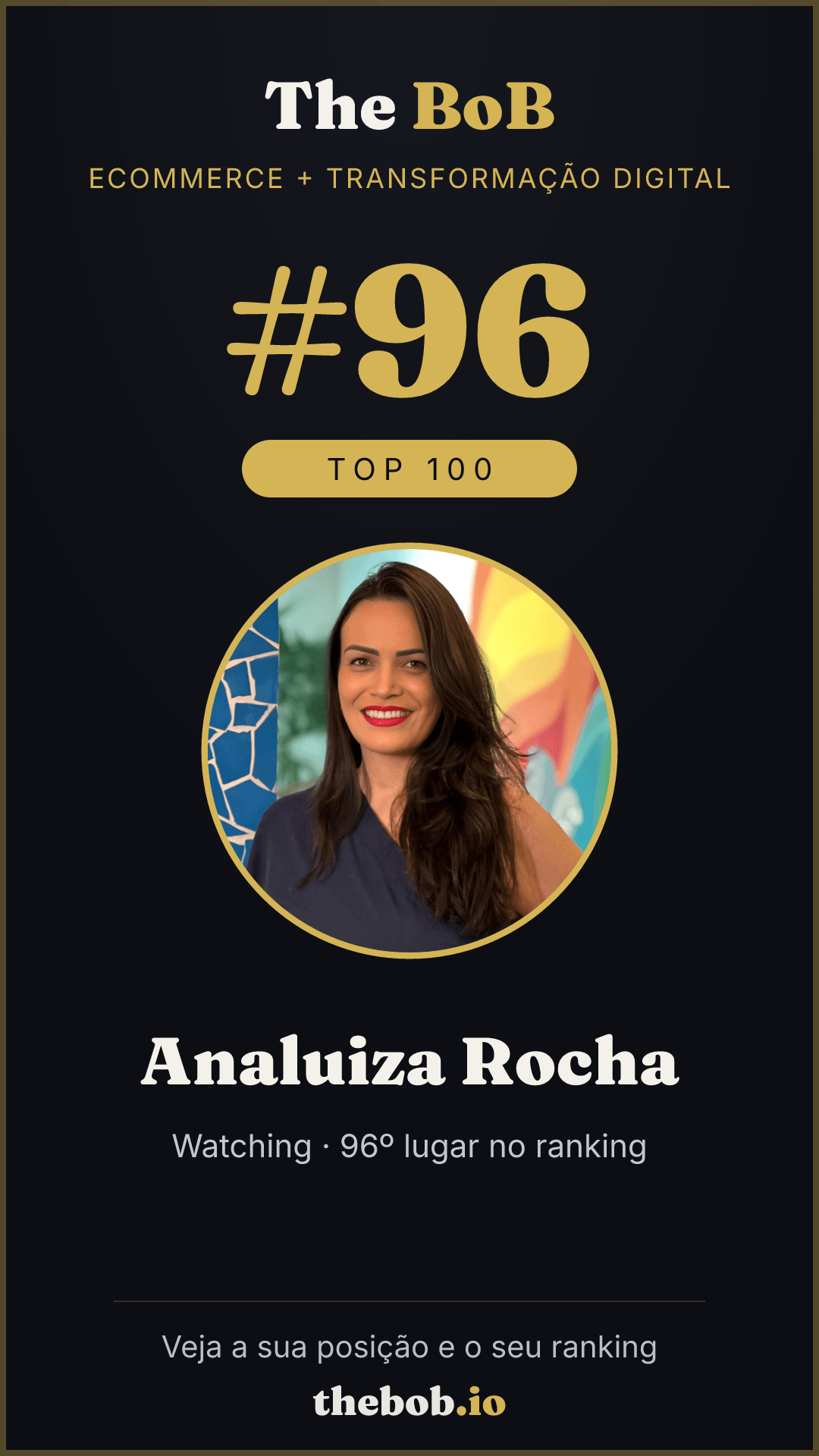 Selo The BoB · Analuiza Rocha