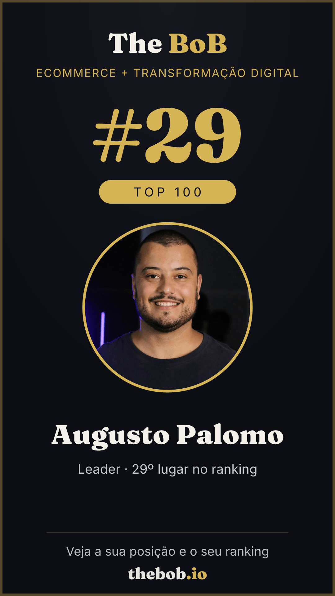 Selo The BoB · Augusto Palomo
