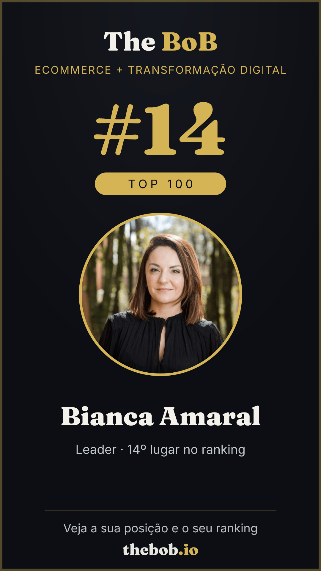 Selo The BoB · Bianca Amaral