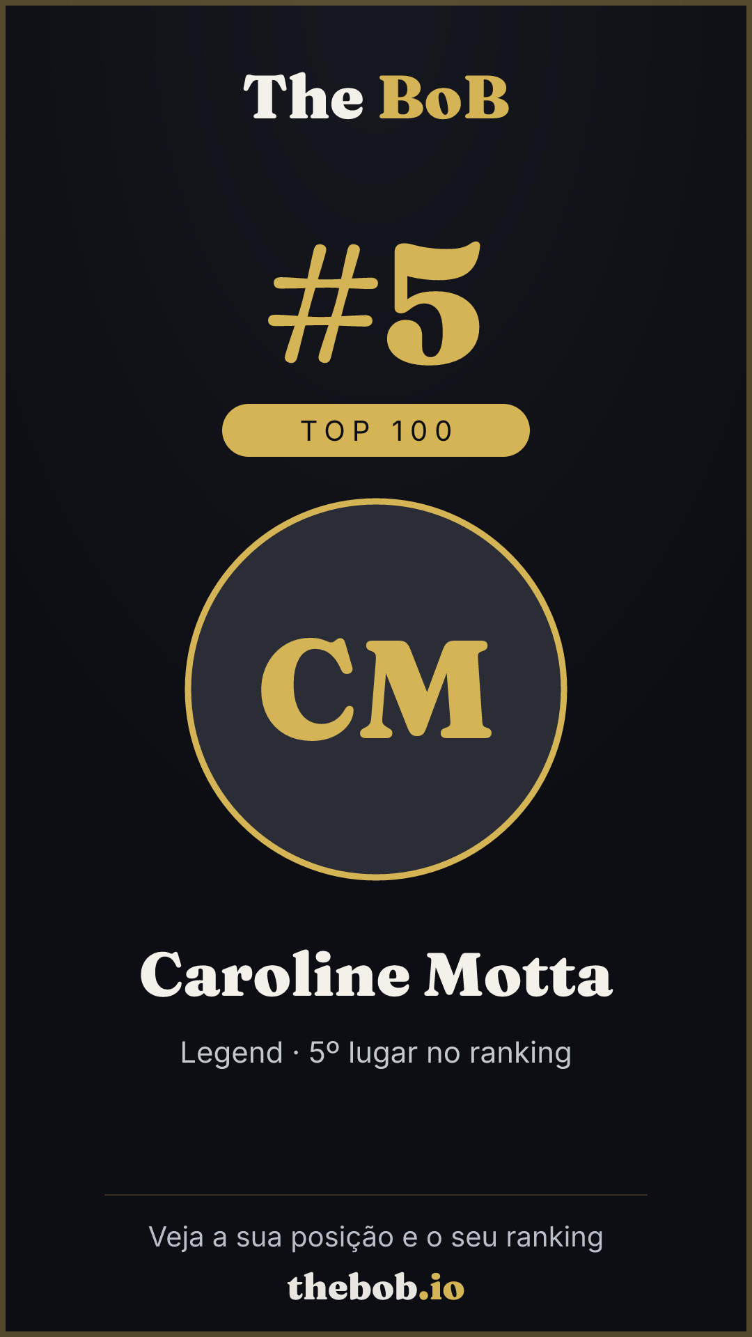 Selo The BoB · Caroline Motta