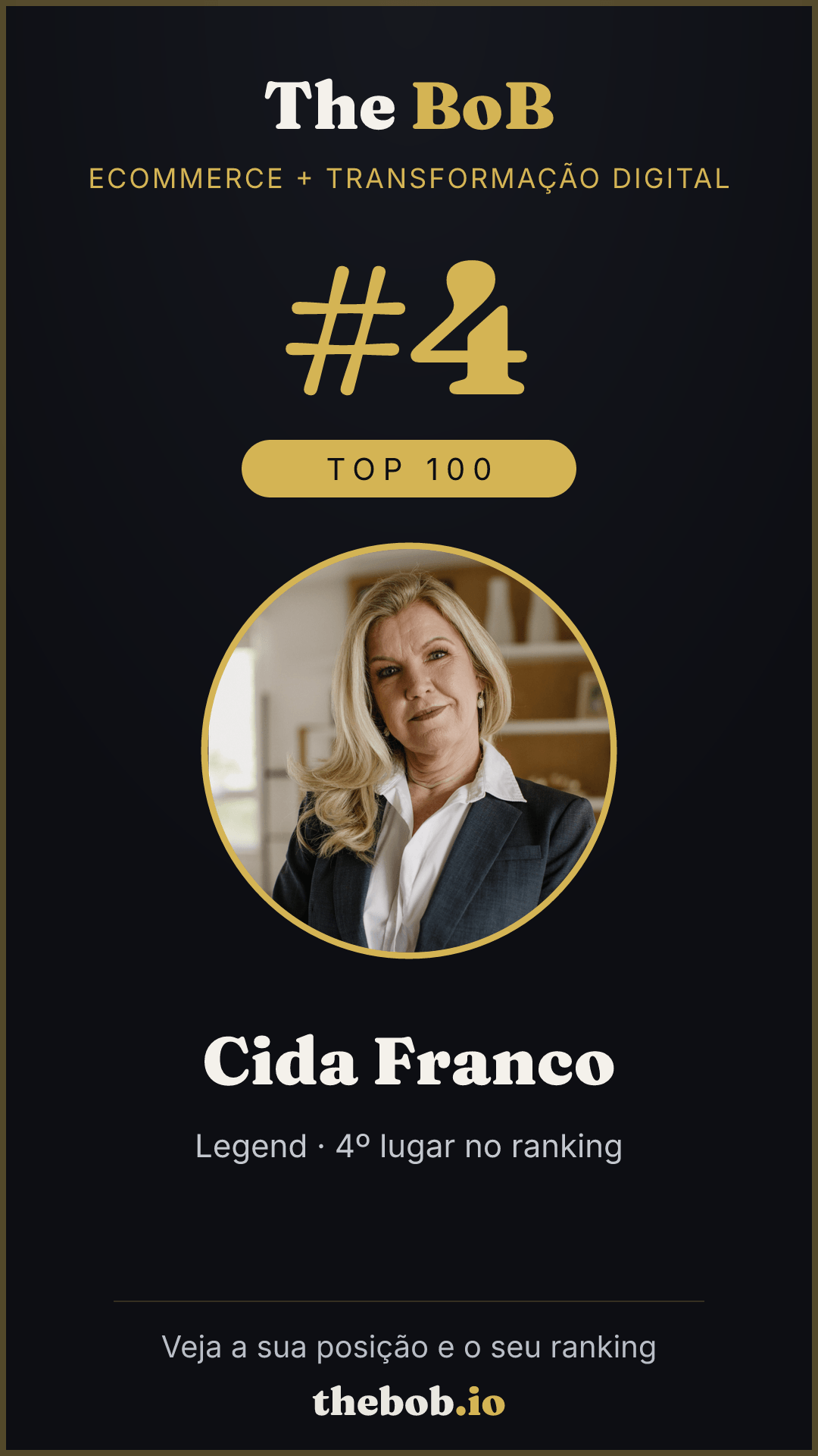 Selo The BoB · Cida Franco