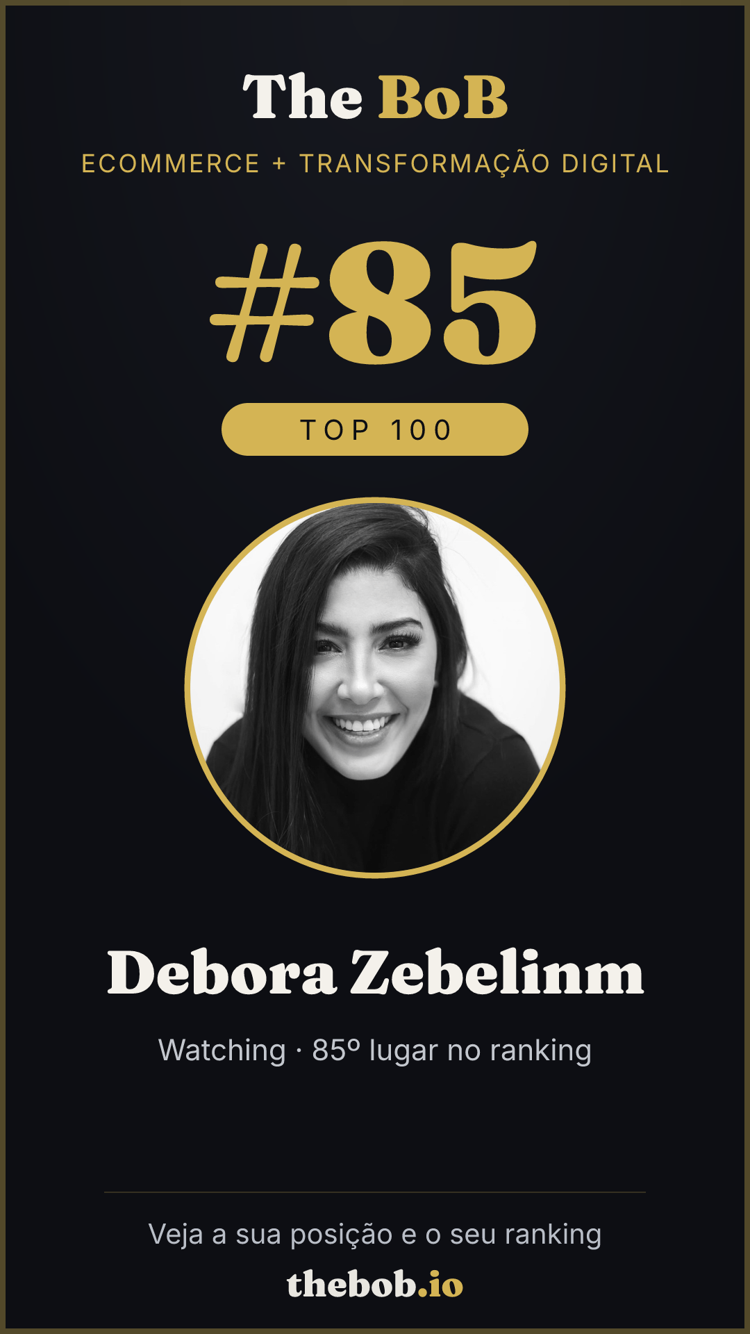 Selo The BoB · Debora Zebelinm