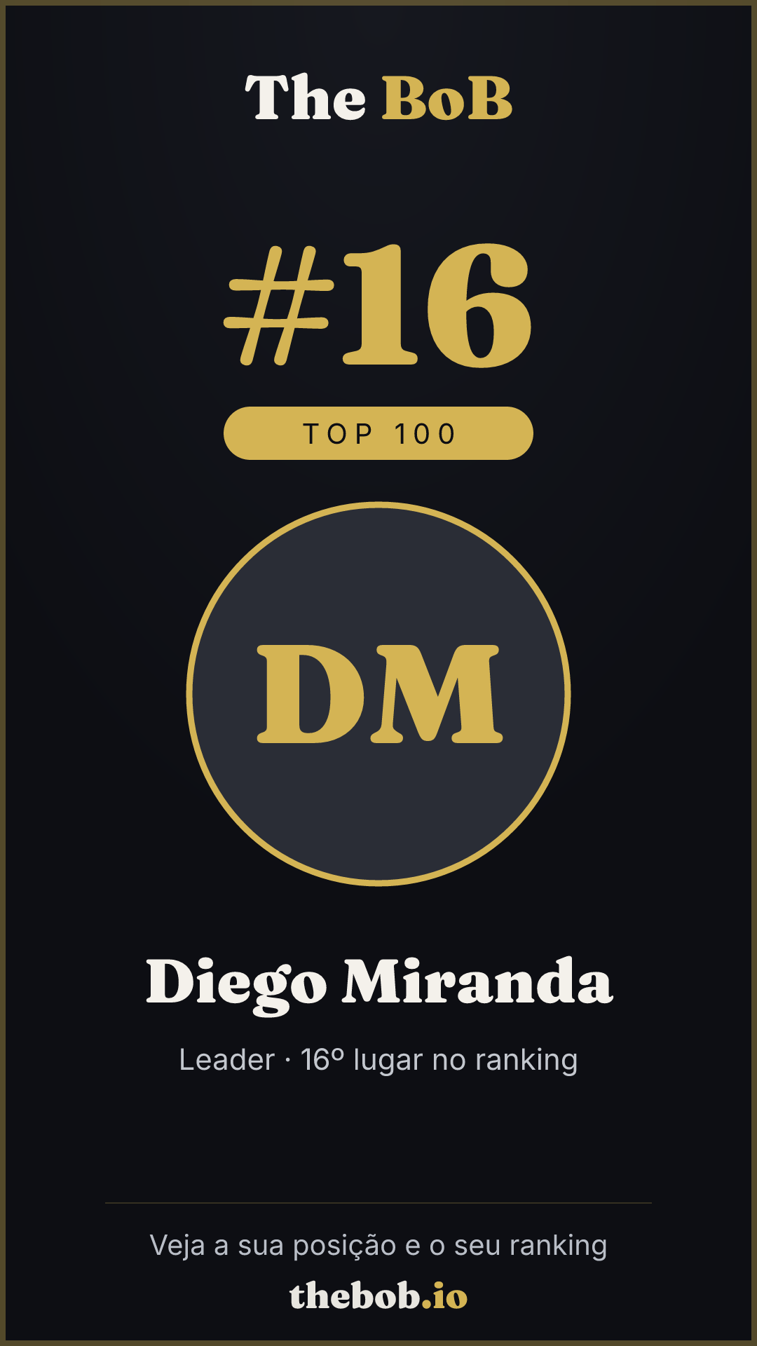 Selo The BoB · Diego Miranda