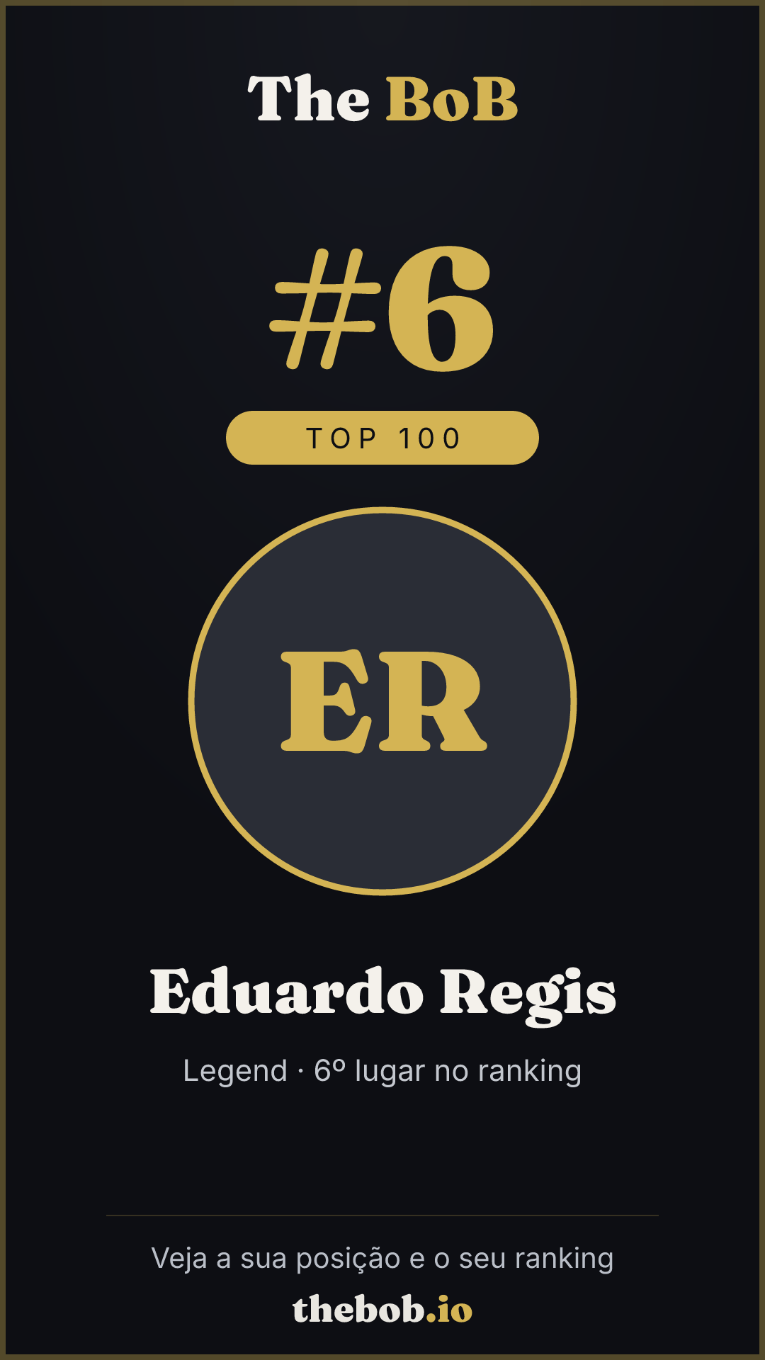 Selo The BoB · Eduardo Regis