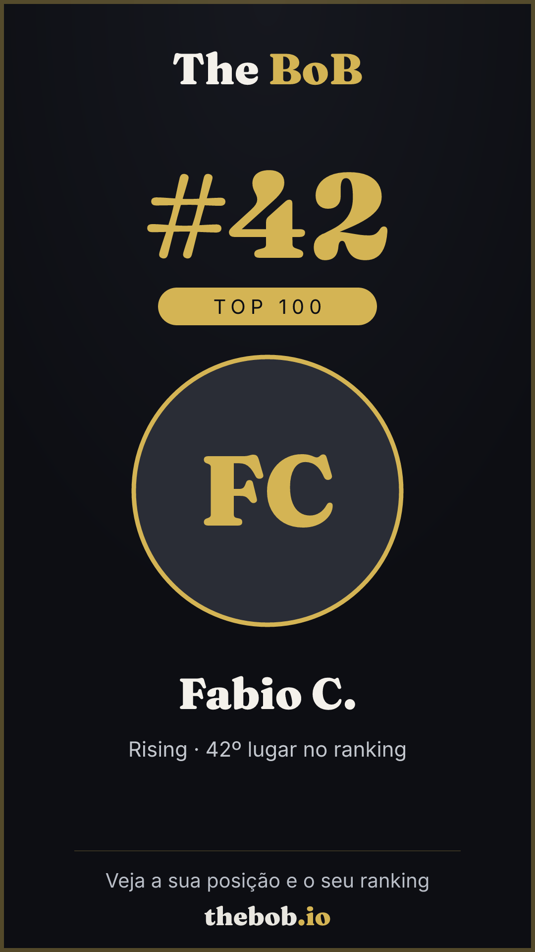 Selo The BoB · Fabio C.