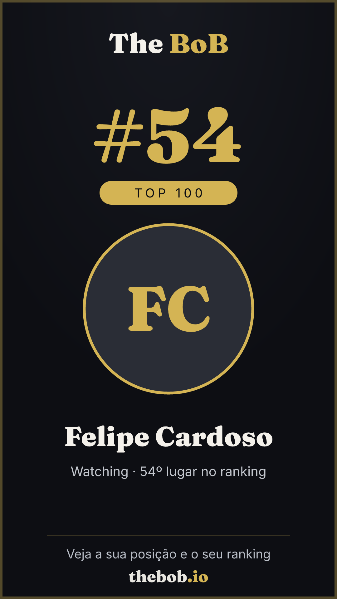 Selo The BoB · Felipe Cardoso