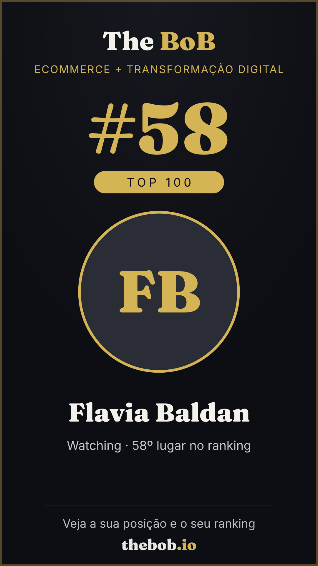 Selo The BoB · Flavia Baldan
