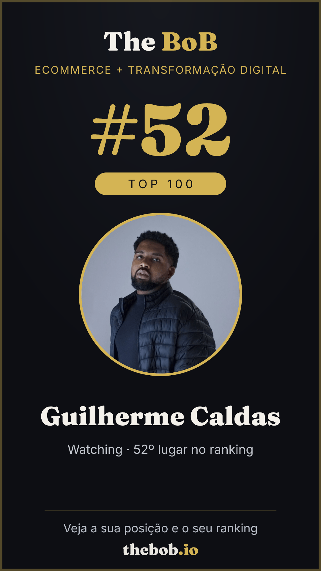 Selo The BoB · Guilherme Caldas