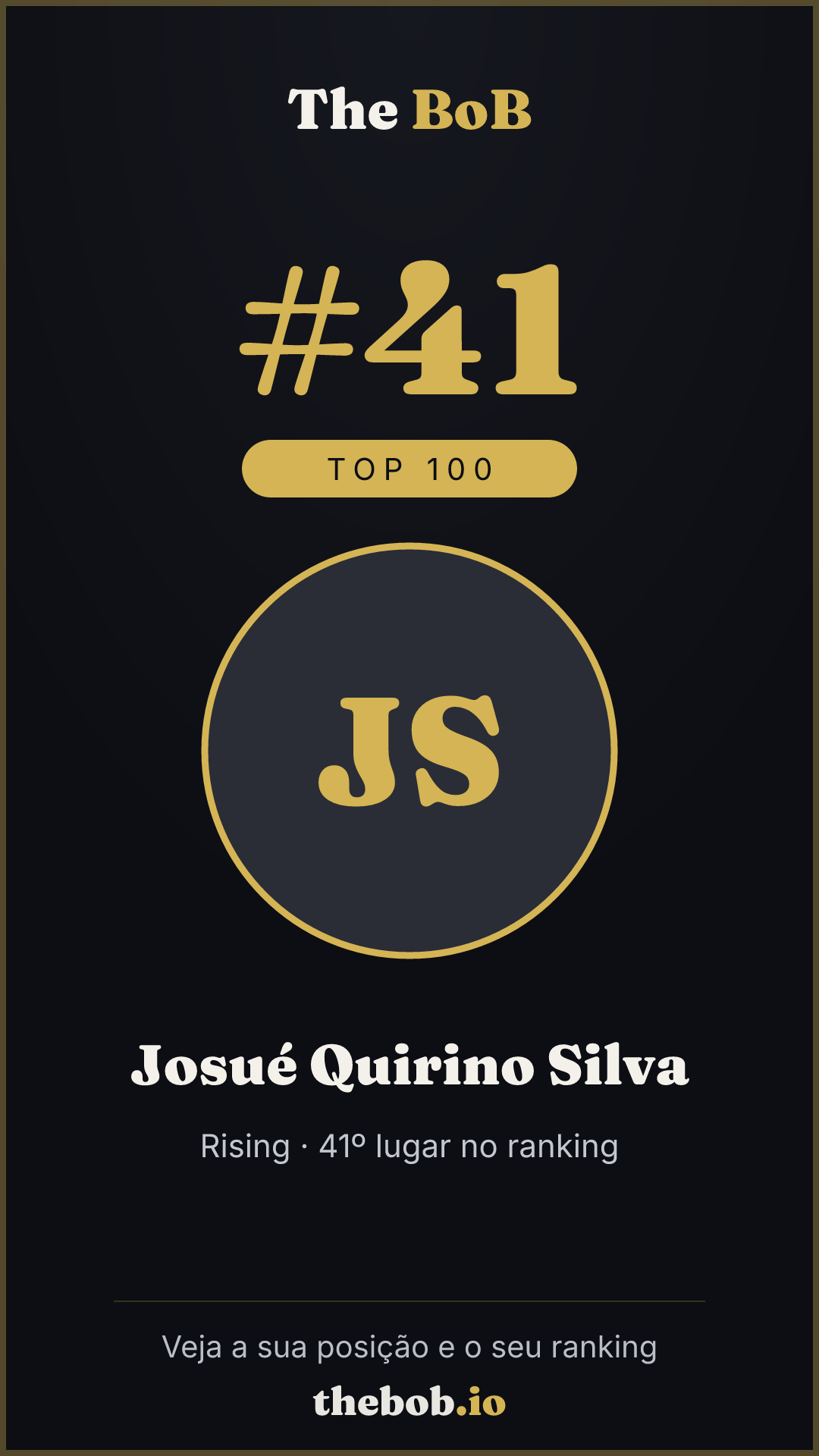 Selo The BoB · Josué Quirino Silva