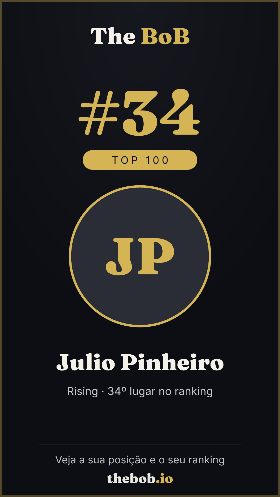 Selo The BoB · Julio Pinheiro