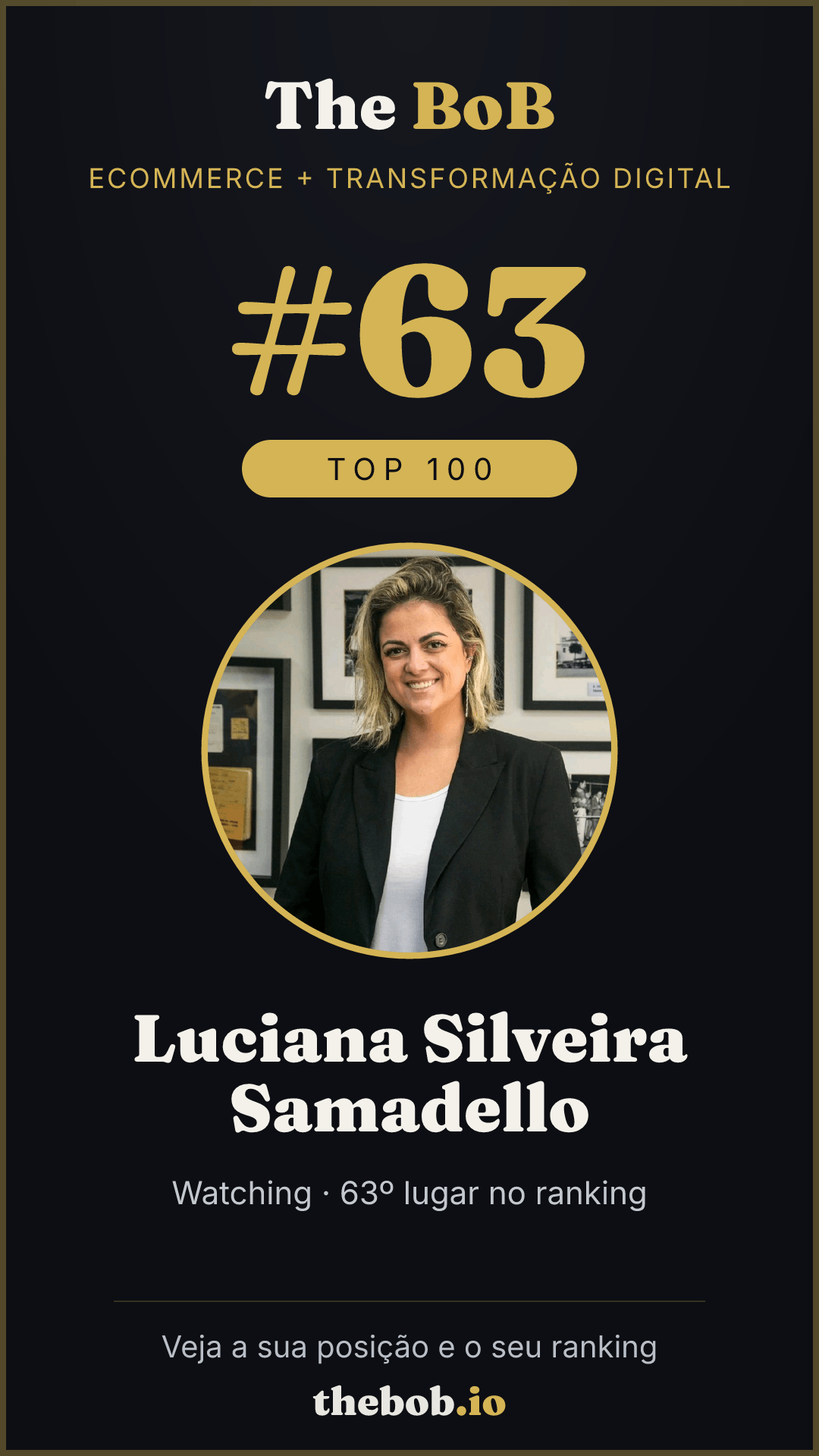 Selo The BoB · Luciana Silveira Samadello