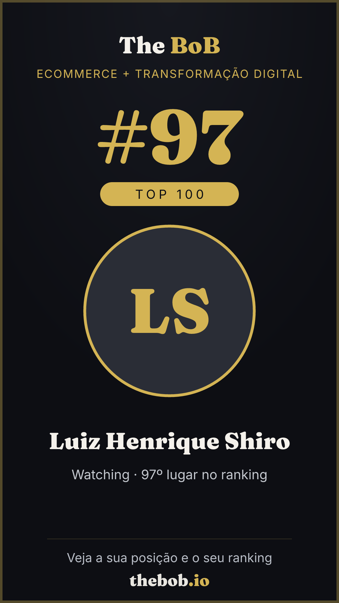Selo The BoB · Luiz Henrique Shiro