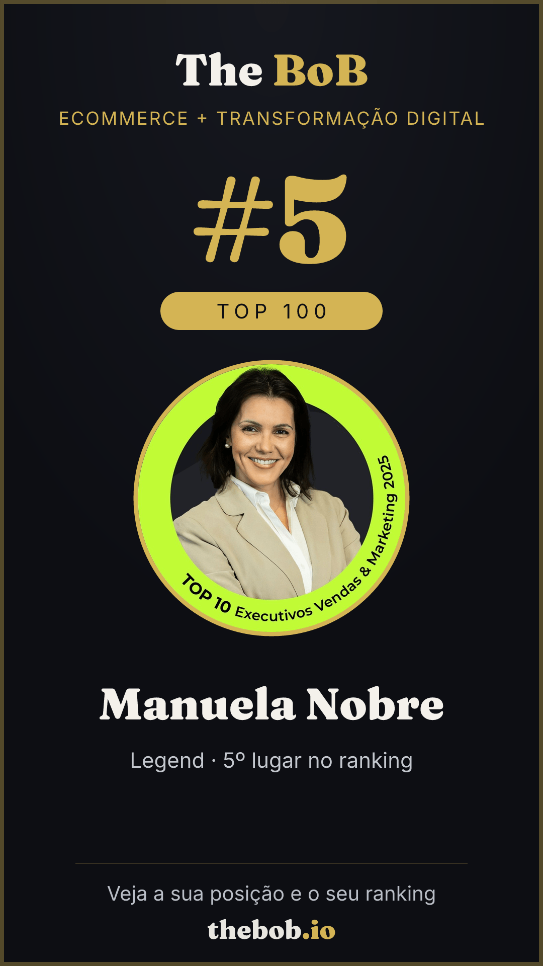 Selo The BoB · Manuela Nobre